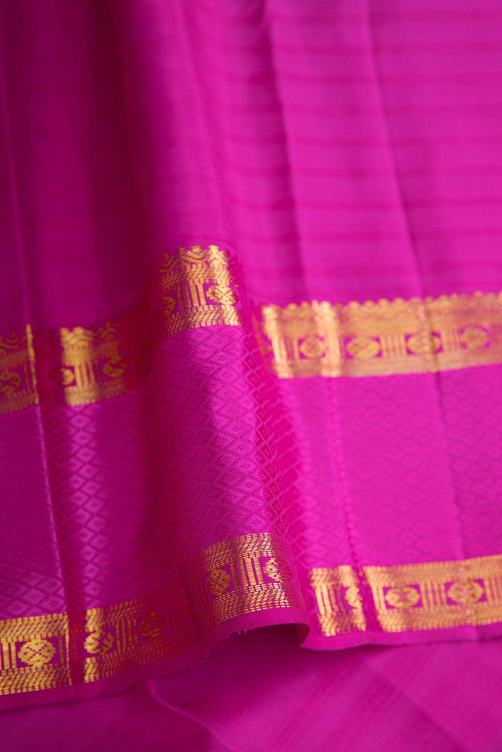 Blue|Yellow|Green and Purple Dual Tone Kanchipuram Silk Saree