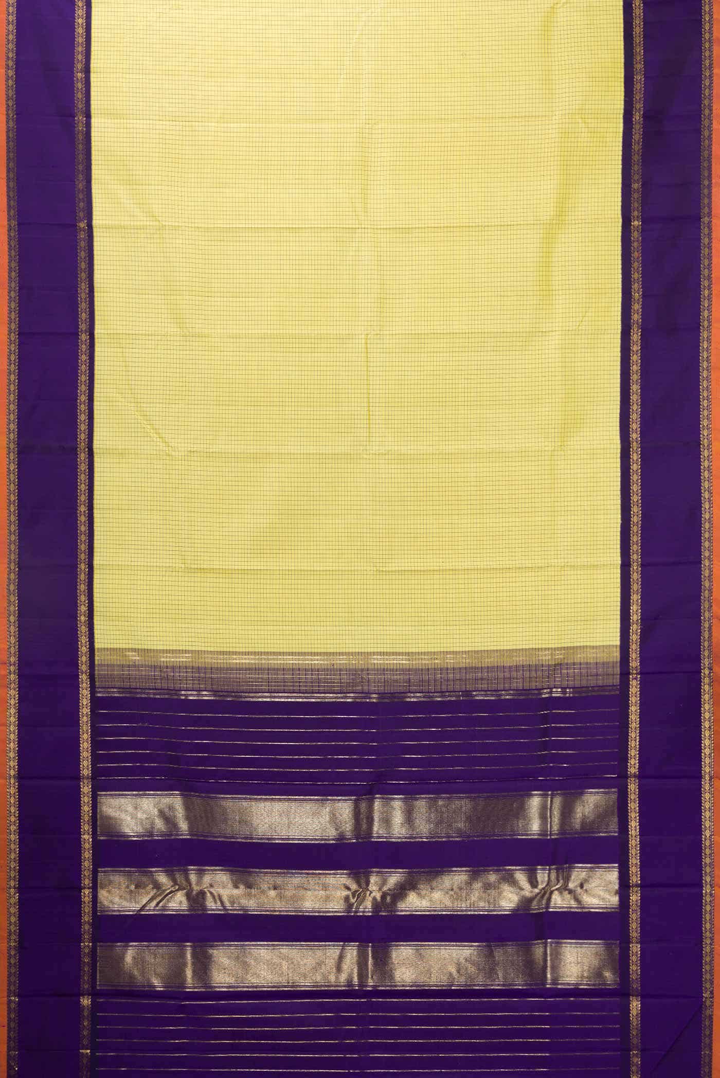 Yellow Dual Tone Kanchipuram Silk Saree