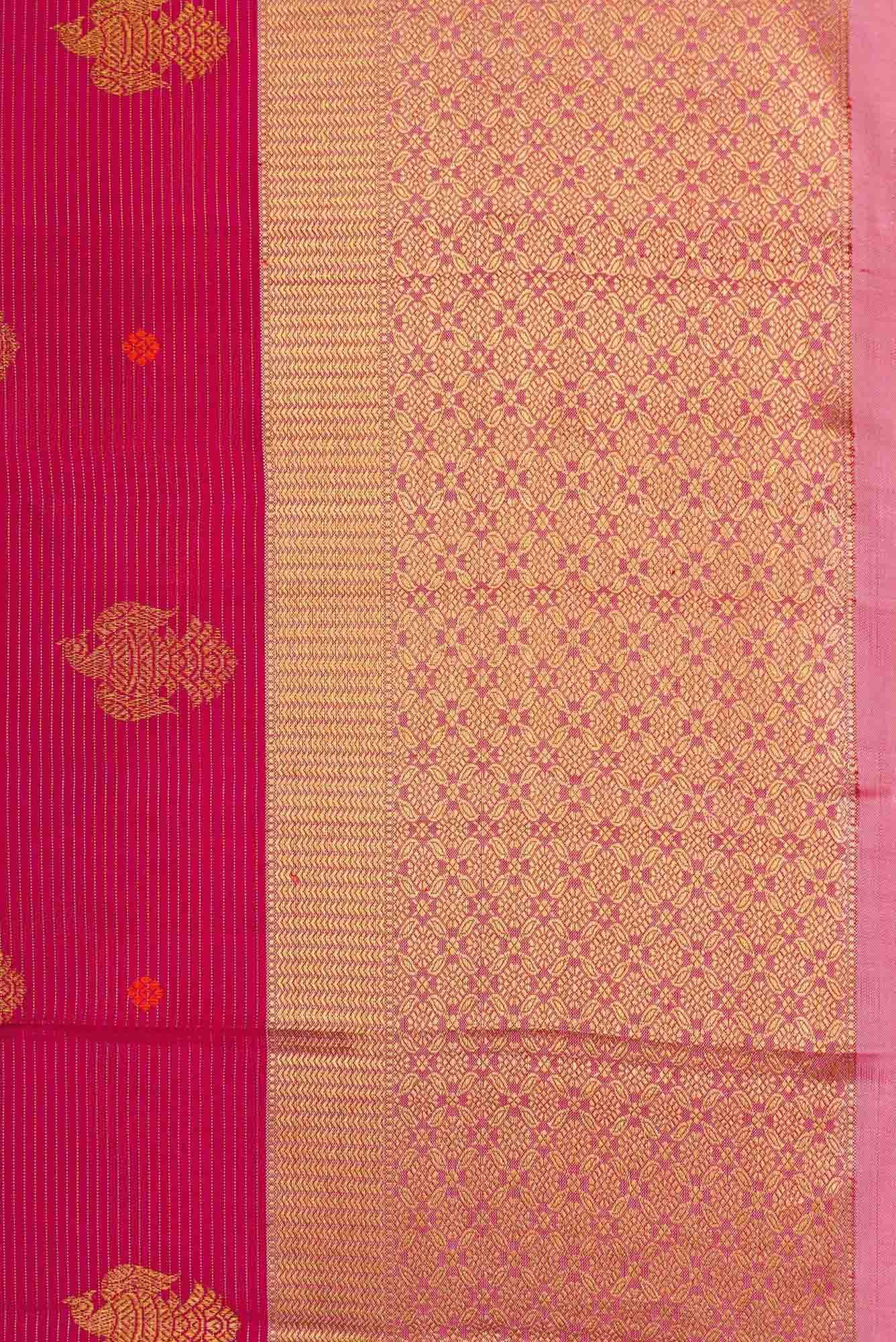 Maroon Dual Tone Kanchipuram Silk Saree