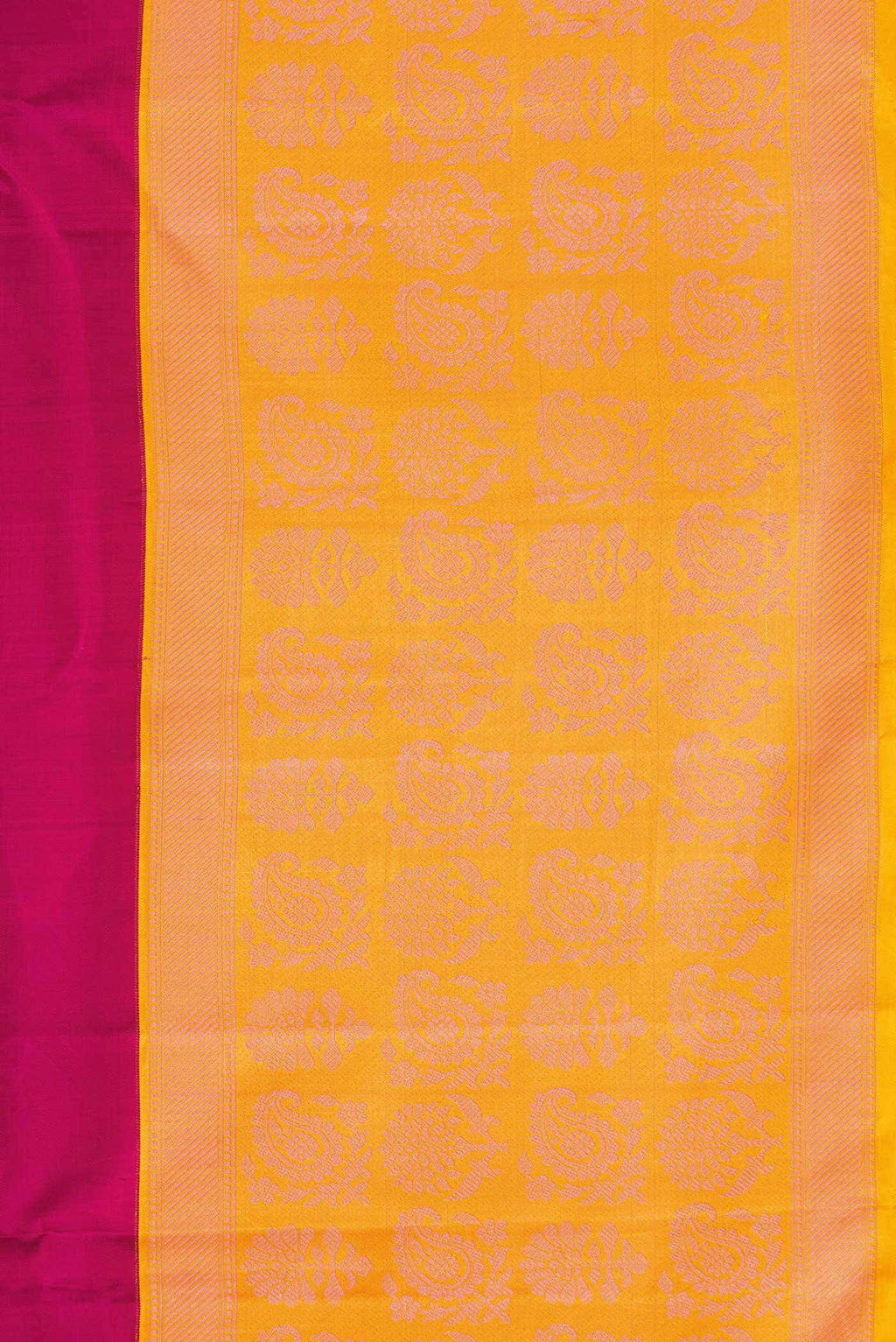 Dark Pink Dual Tone Kanchipuram Silk Saree