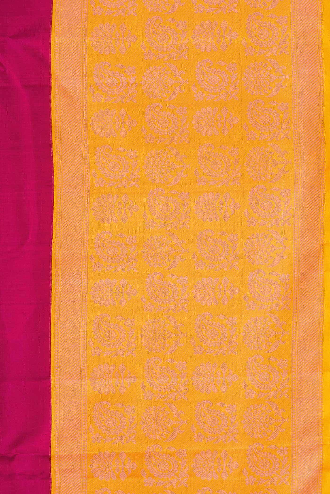 Dark Pink Dual Tone Kanchipuram Silk Saree