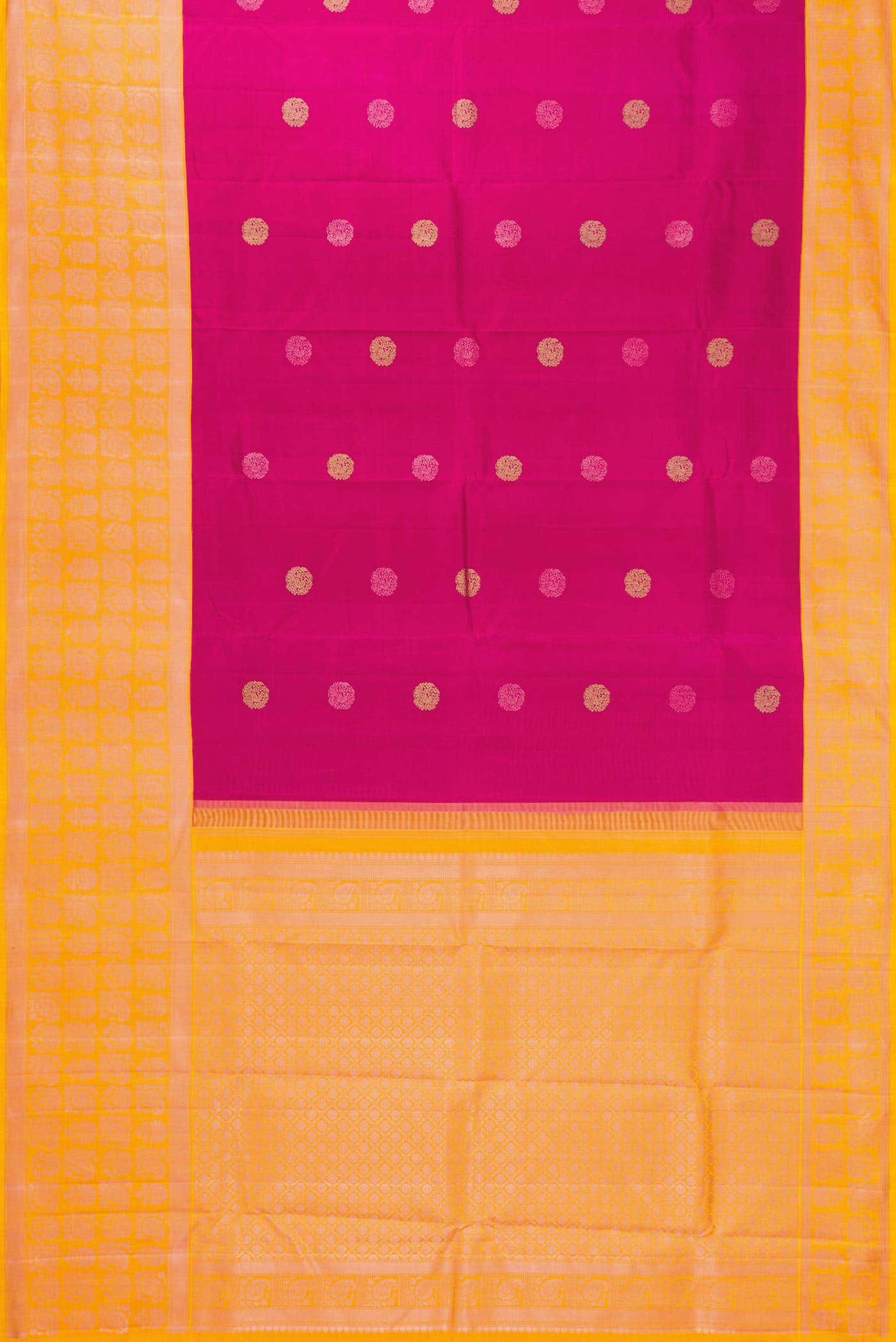 Dark Pink Dual Tone Kanchipuram Silk Saree