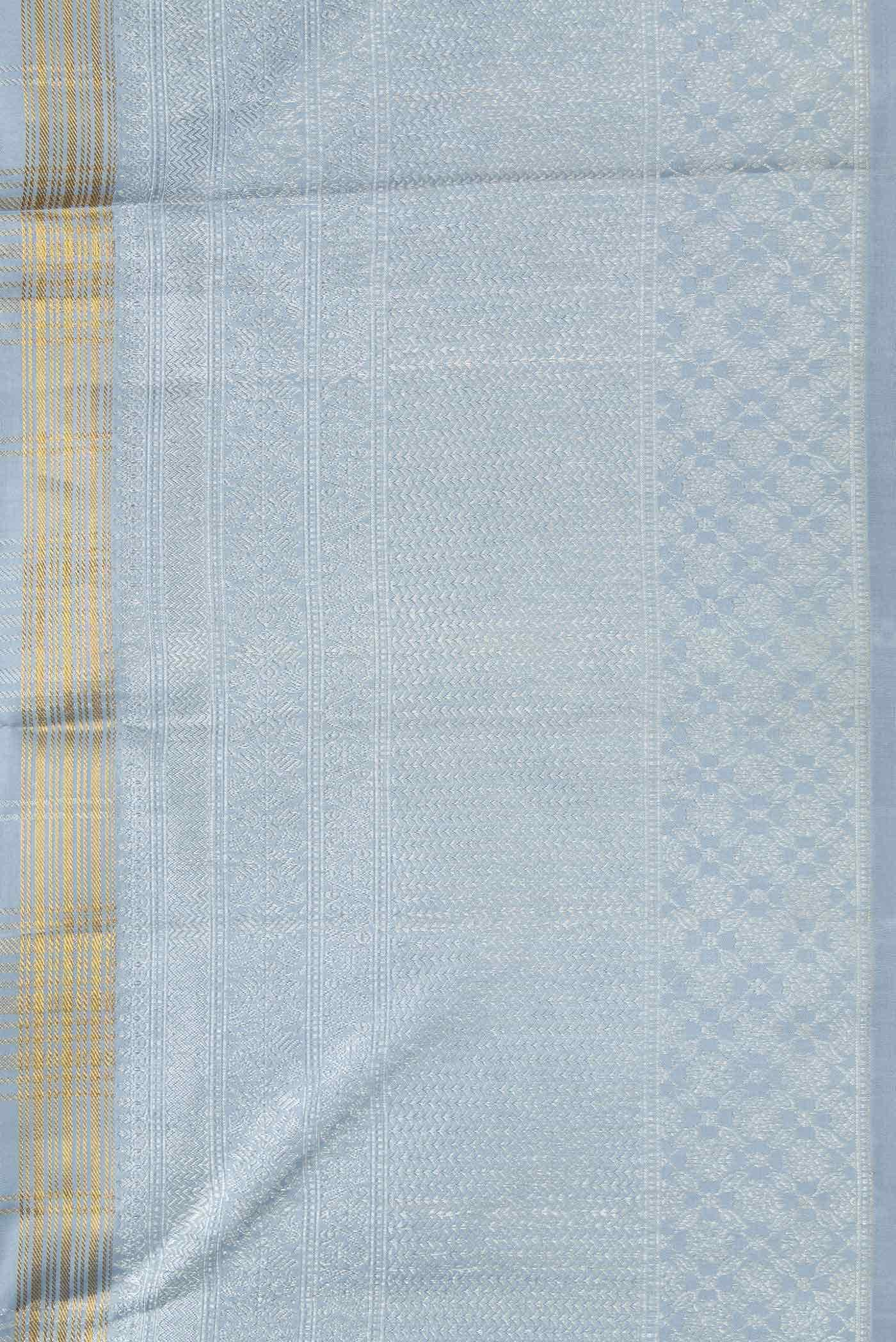 Grey Kanchipuram Silk Saree