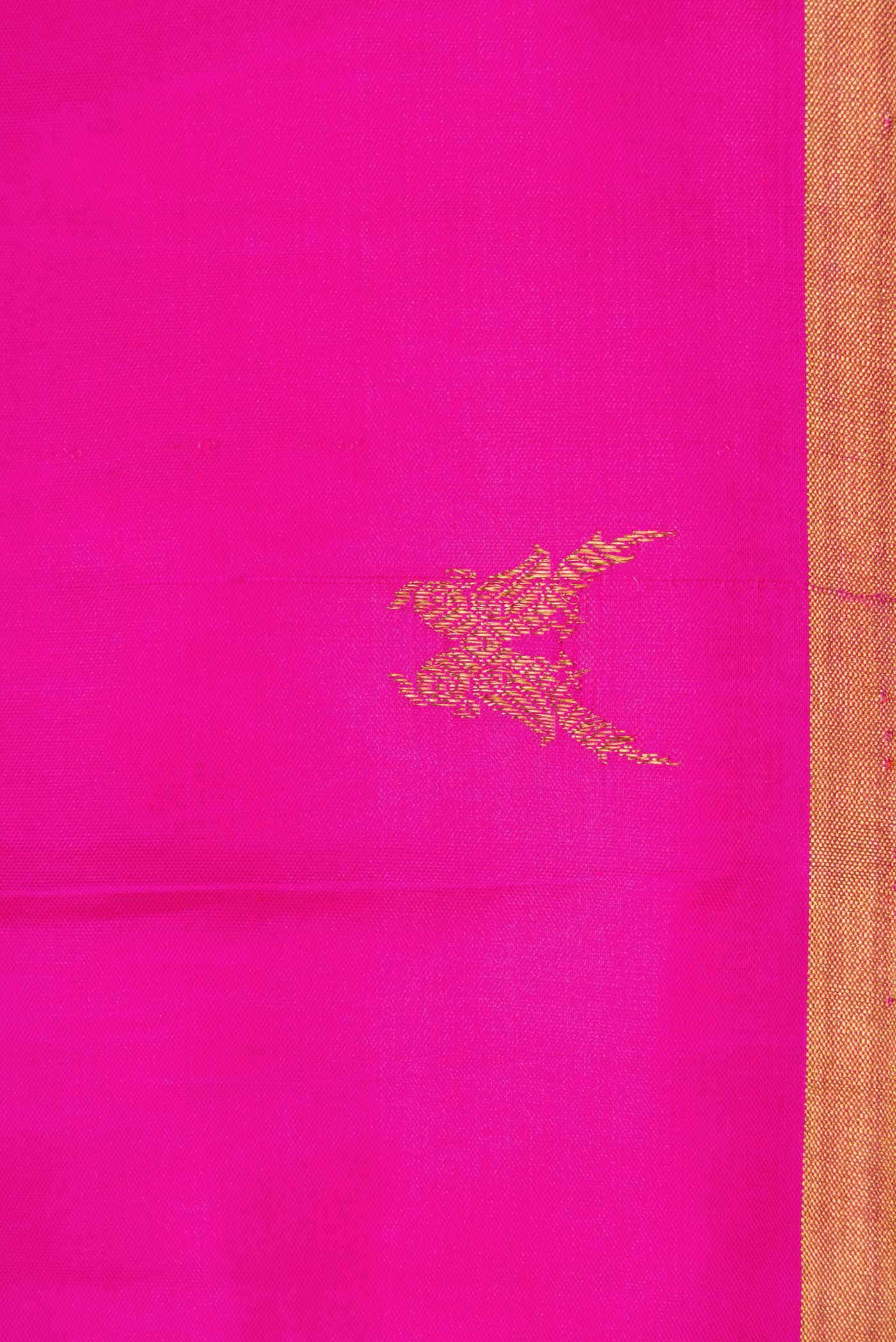 Pink Dual Tone Kanchipuram Silk Saree