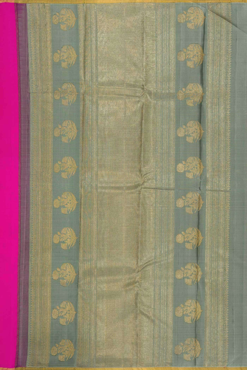 Pink Dual Tone Kanchipuram Silk Saree
