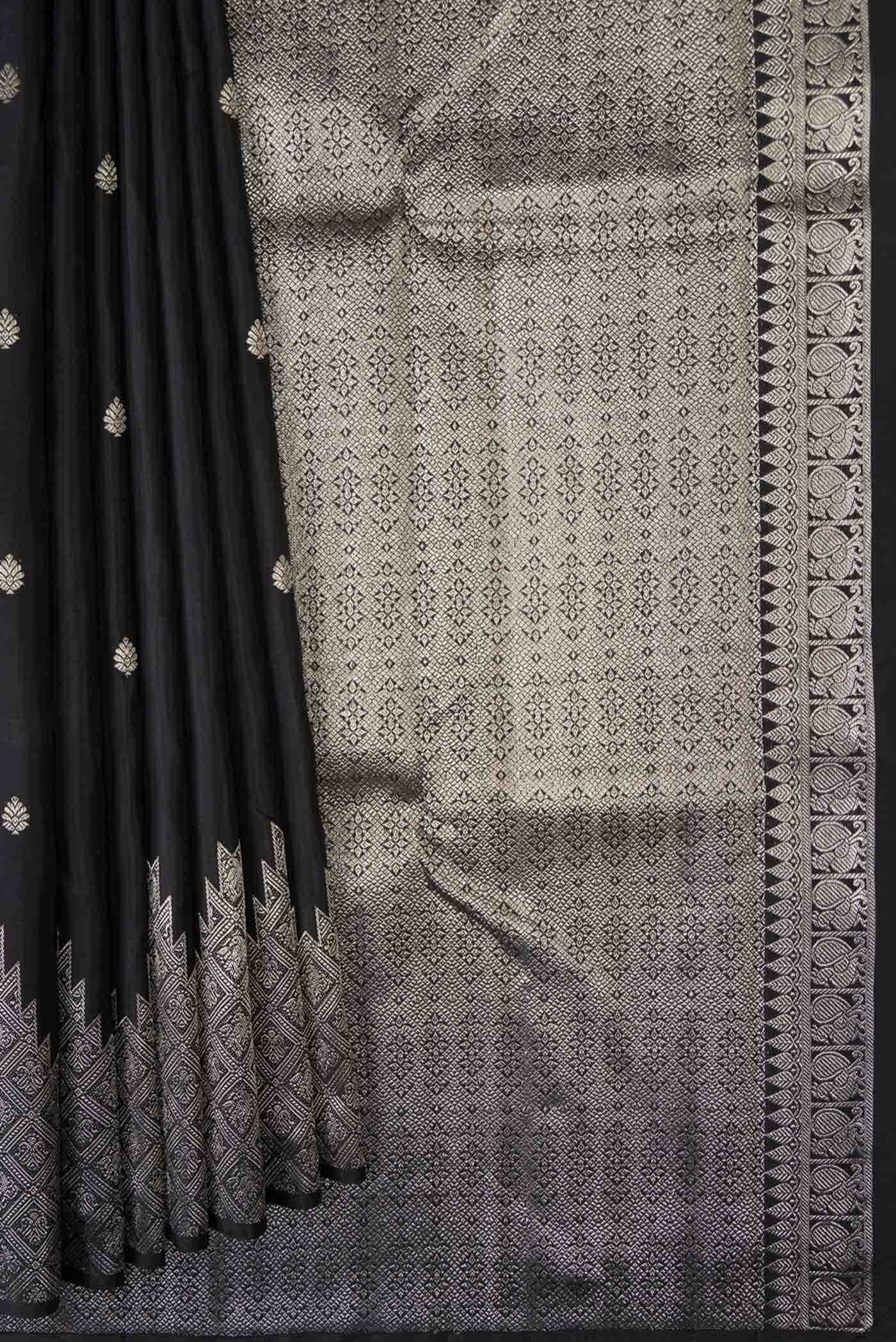 Black Kanchipuram Silk Saree