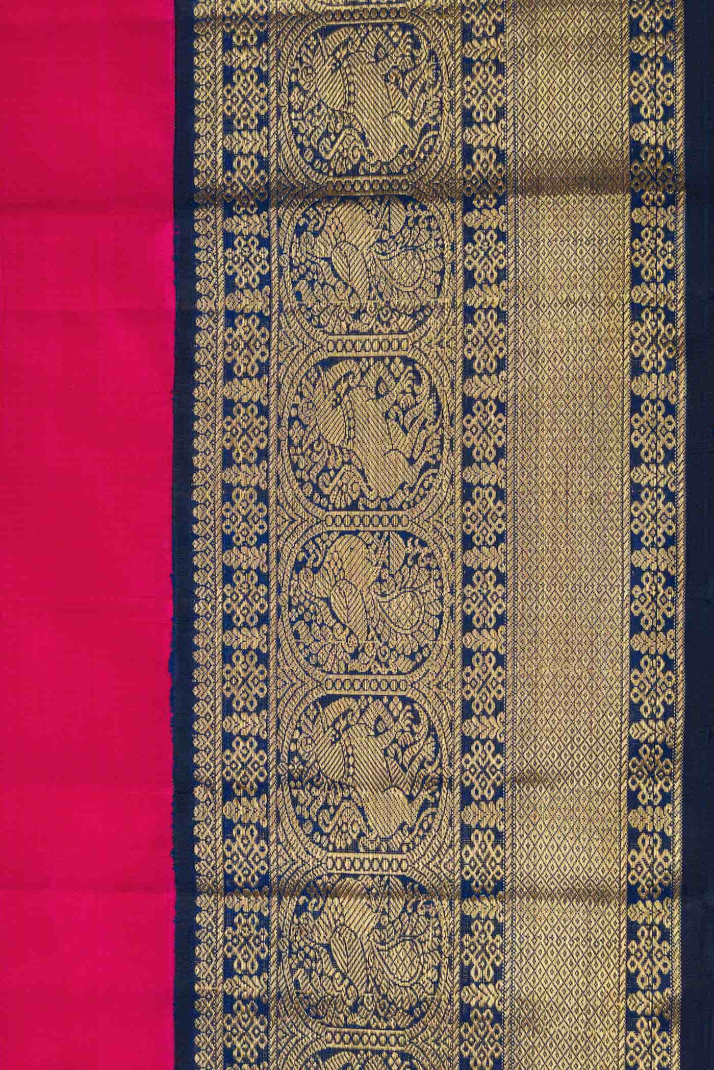 Pure Silk Pure Zari Pink Kanchipuram Saree