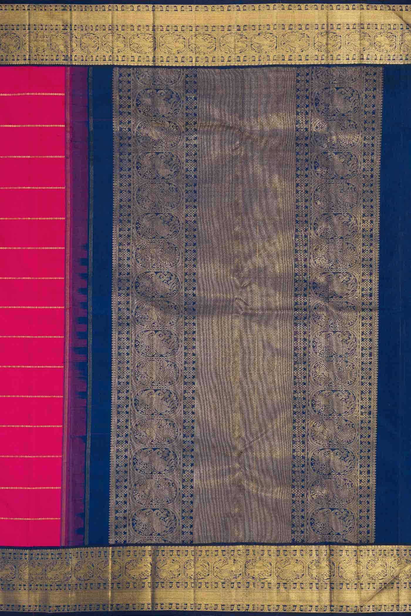 Pure Silk Pure Zari Pink Kanchipuram Saree