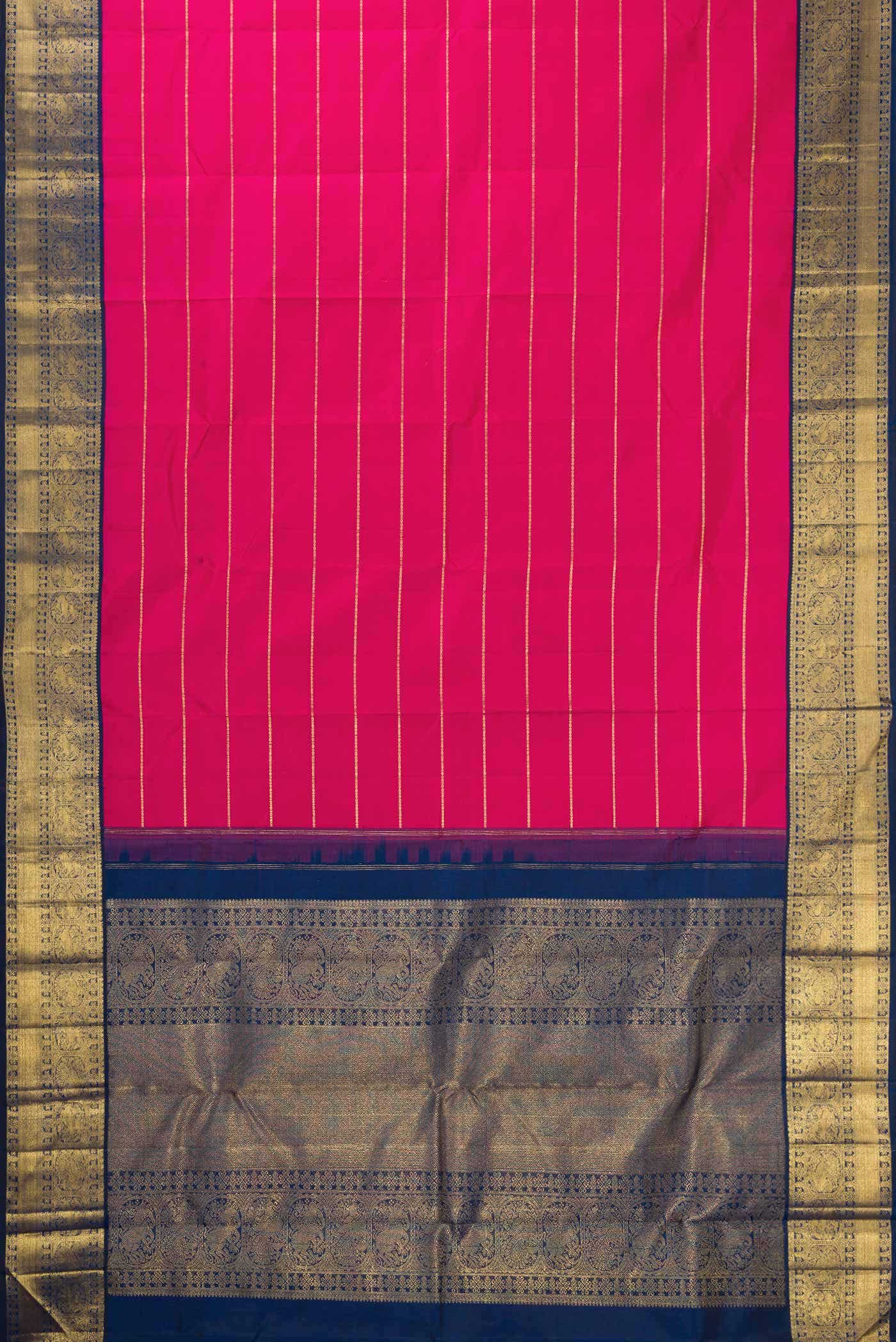 Pure Silk Pure Zari Pink Kanchipuram Saree