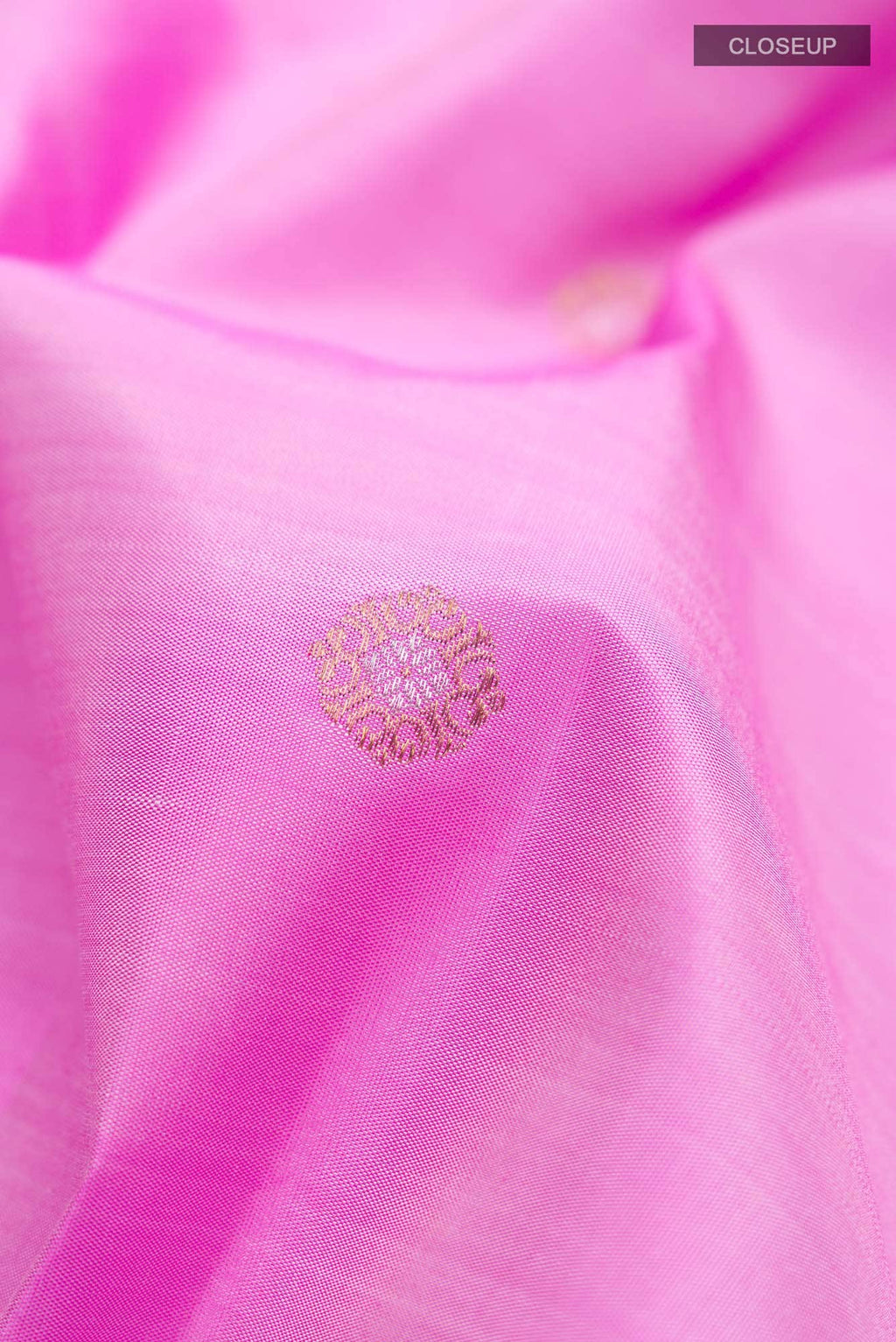 Pure Silk Pure Zari Rose pink Kanchipuram Saree