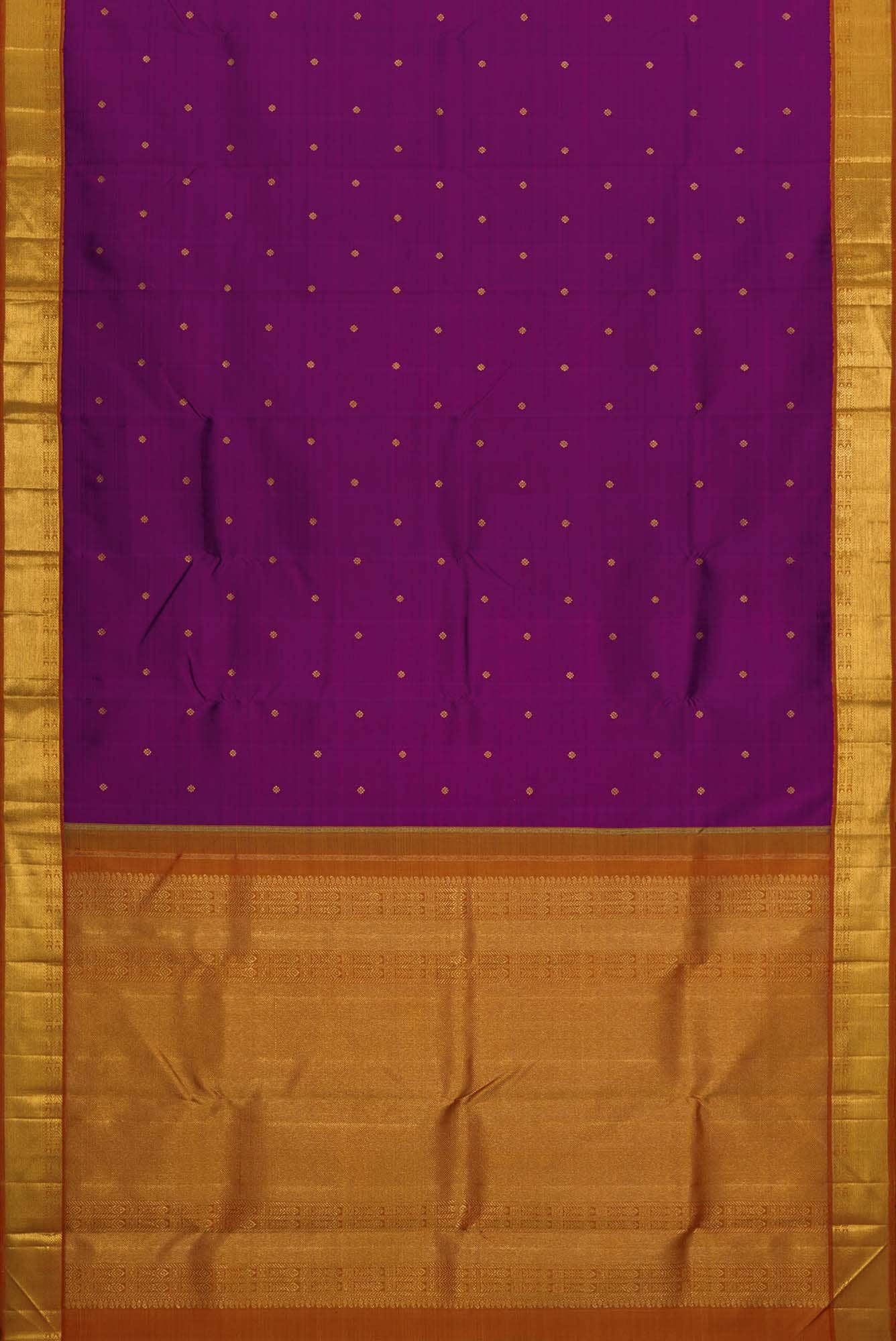 Pure Silk Pure Zari Purple Dual Tone Kanchipuram Saree