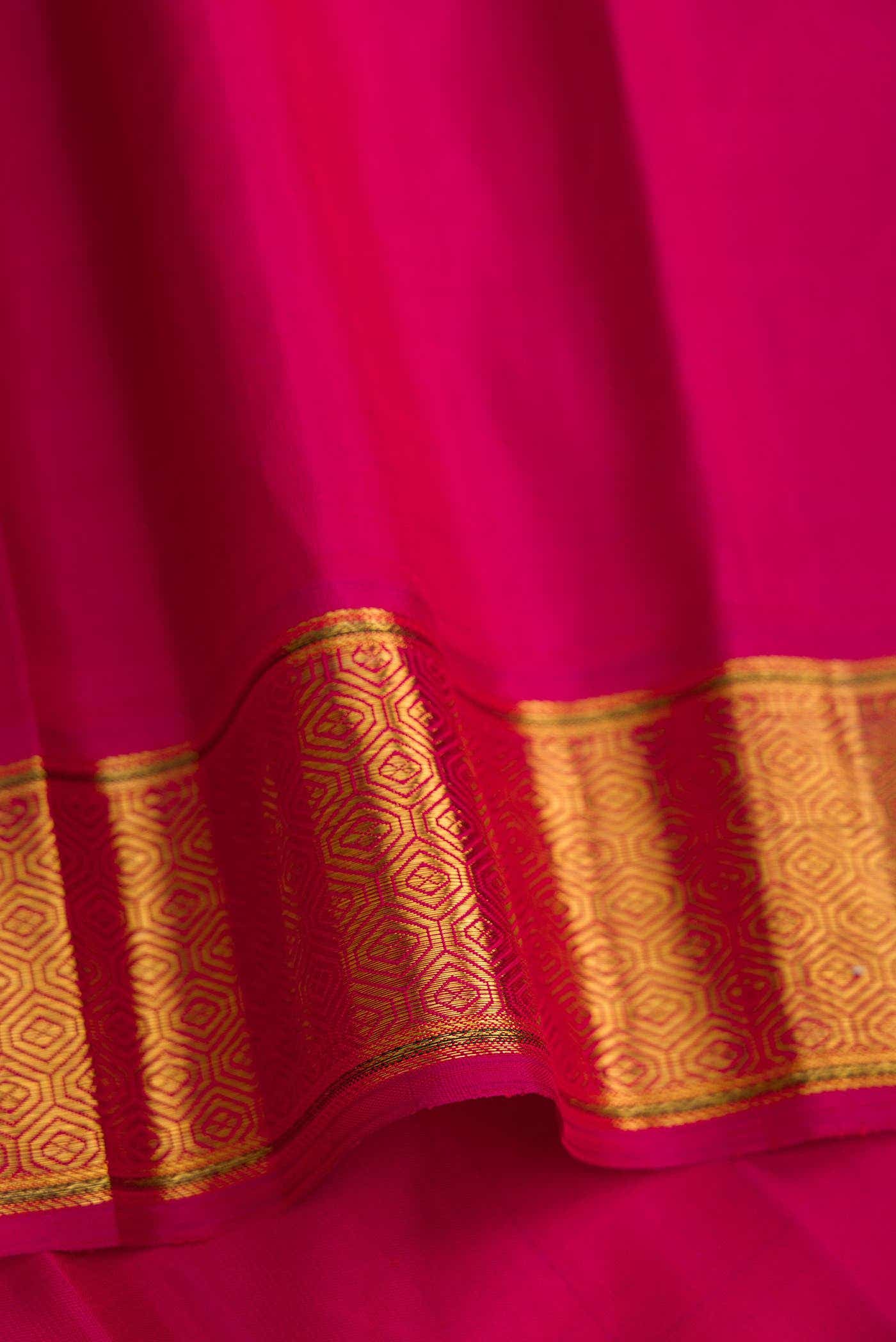 Pure Silk Pure Zari Violet Dual Tone Kanchipuram Saree