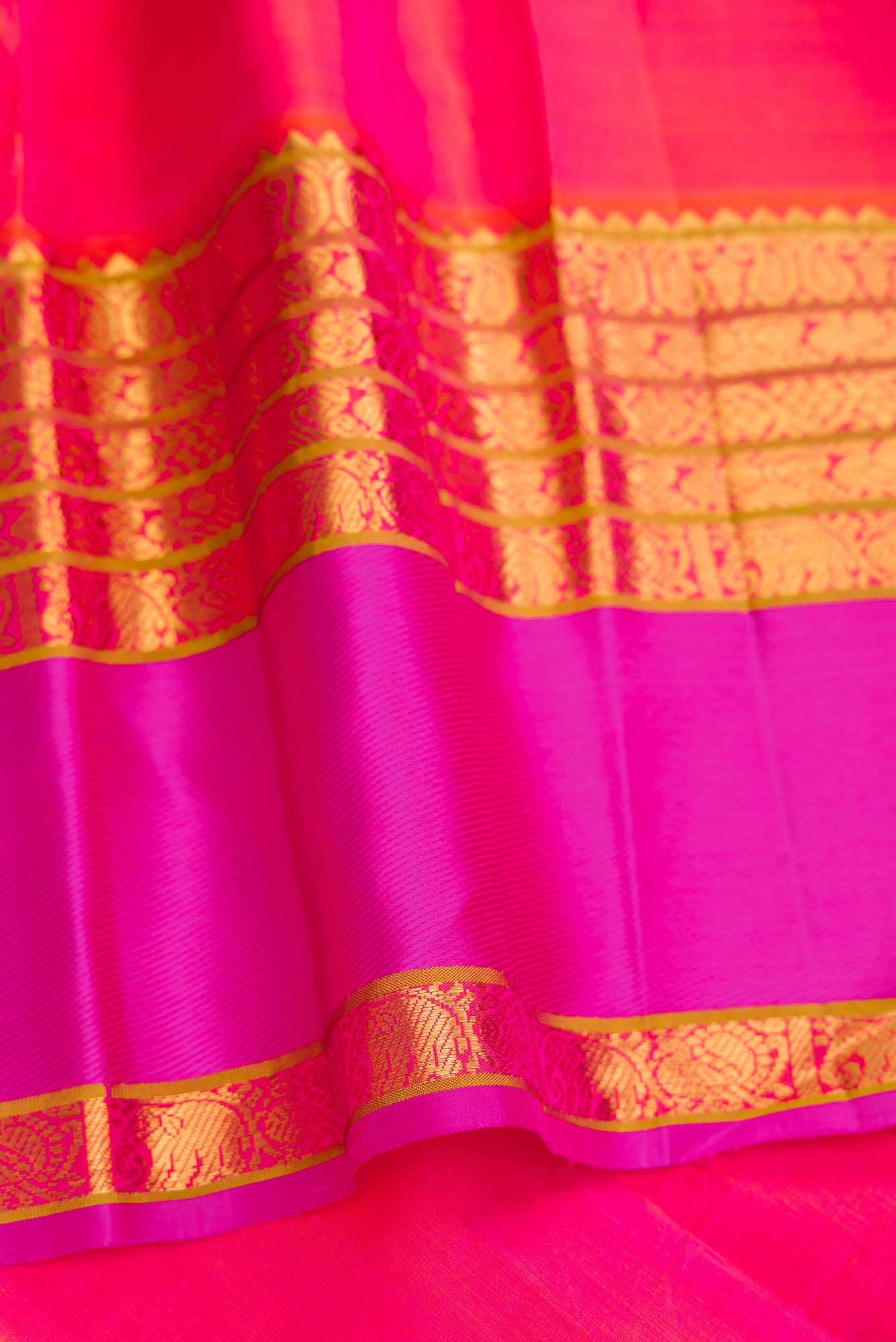 Pure Silk Pure Zari Royal Blue Dual Tone Kanchipuram Saree