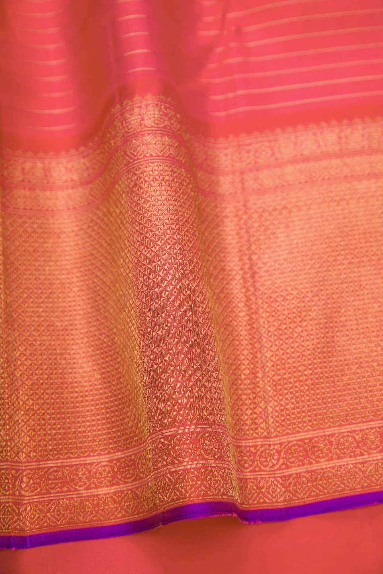 Pure Silk Pure Zari Green Dual Tone Kanchipuram Saree