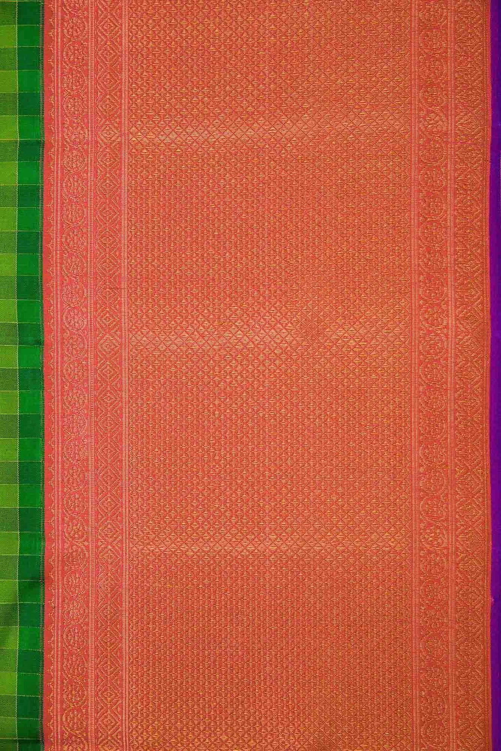 Pure Silk Pure Zari Green Dual Tone Kanchipuram Saree