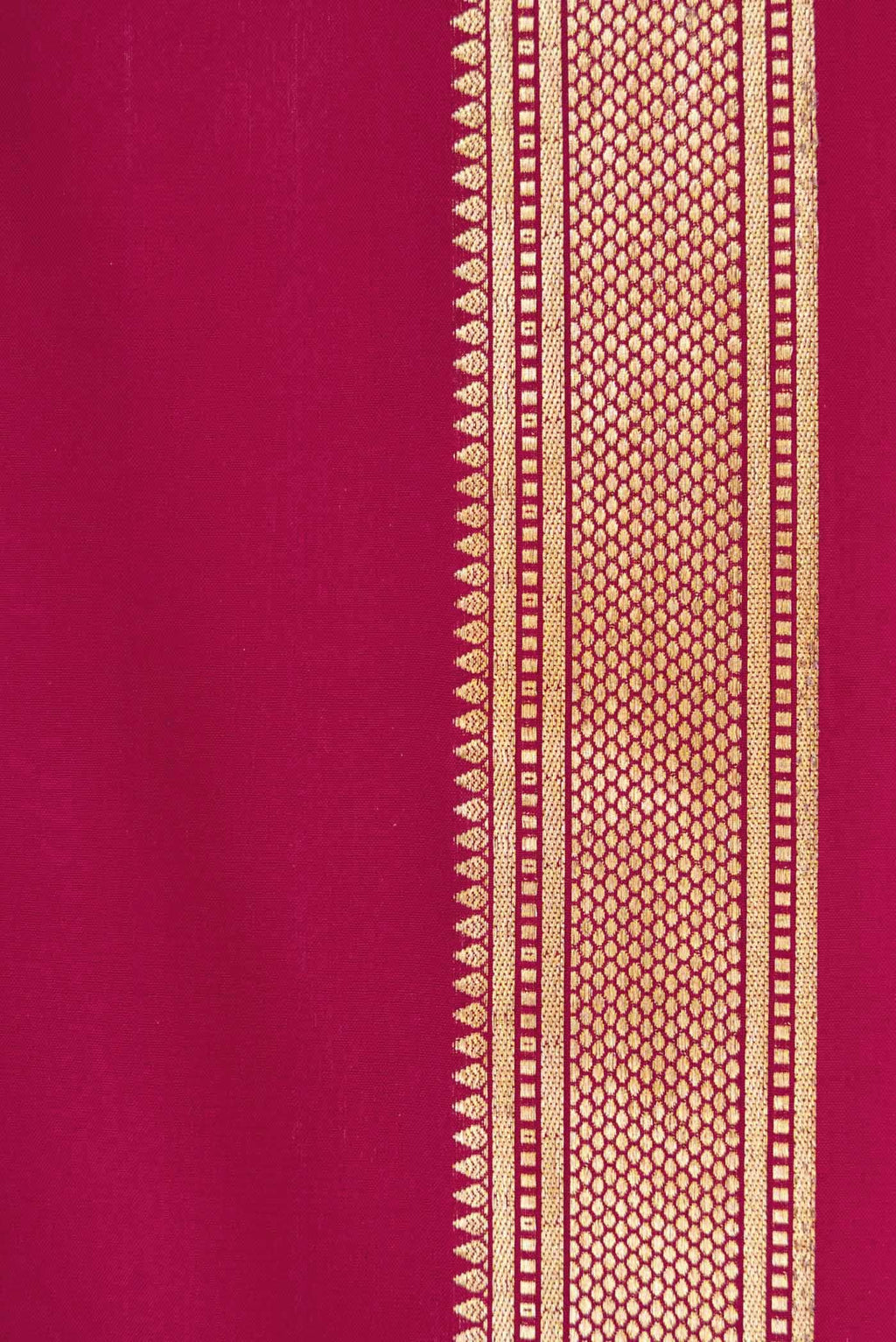 Dark Pink and Peacock Blue Dual Tone Mysore Crepe Saree