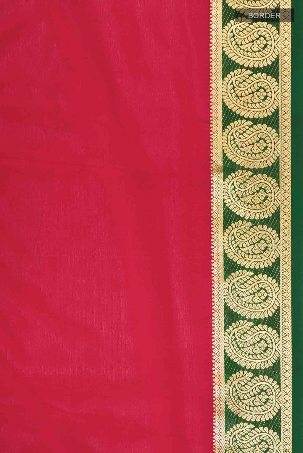 Red Mysore Crepe Saree