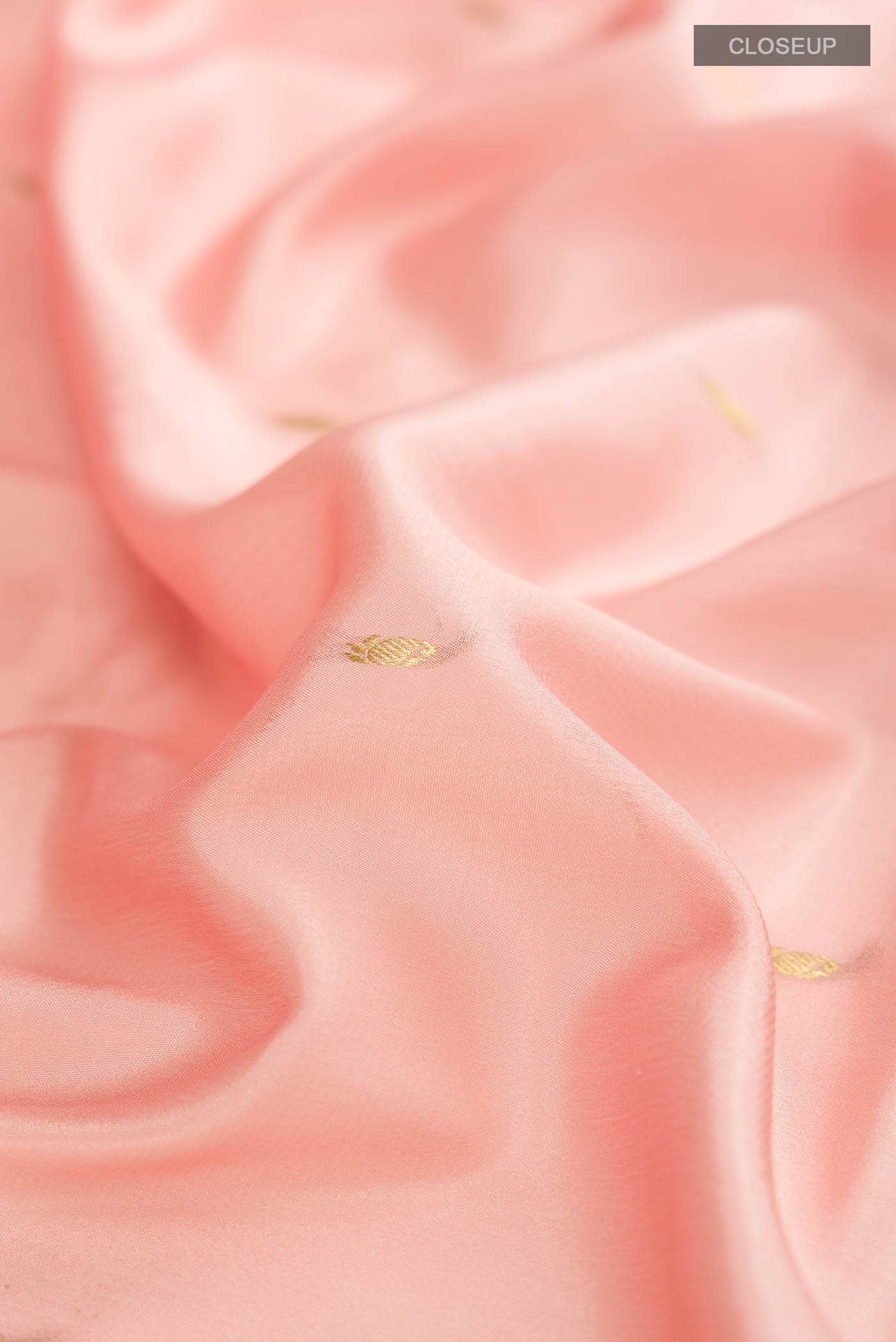 Pink Mysore Crepe Saree