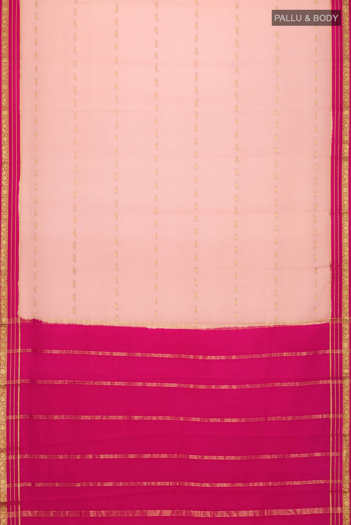 Pink Mysore Crepe Saree