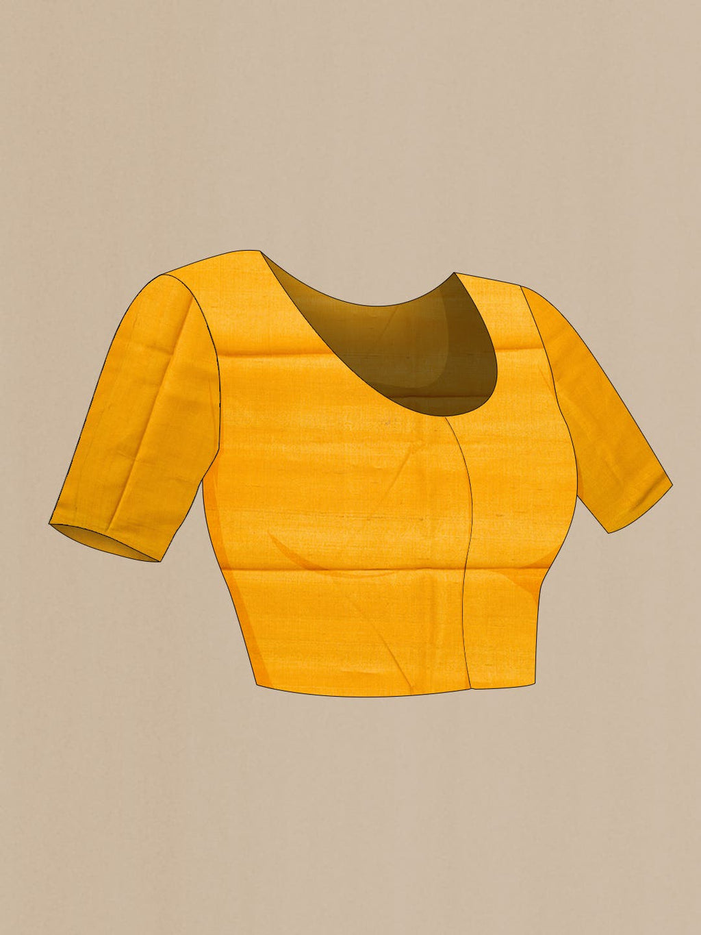 Mustard Tussar Silk Saree