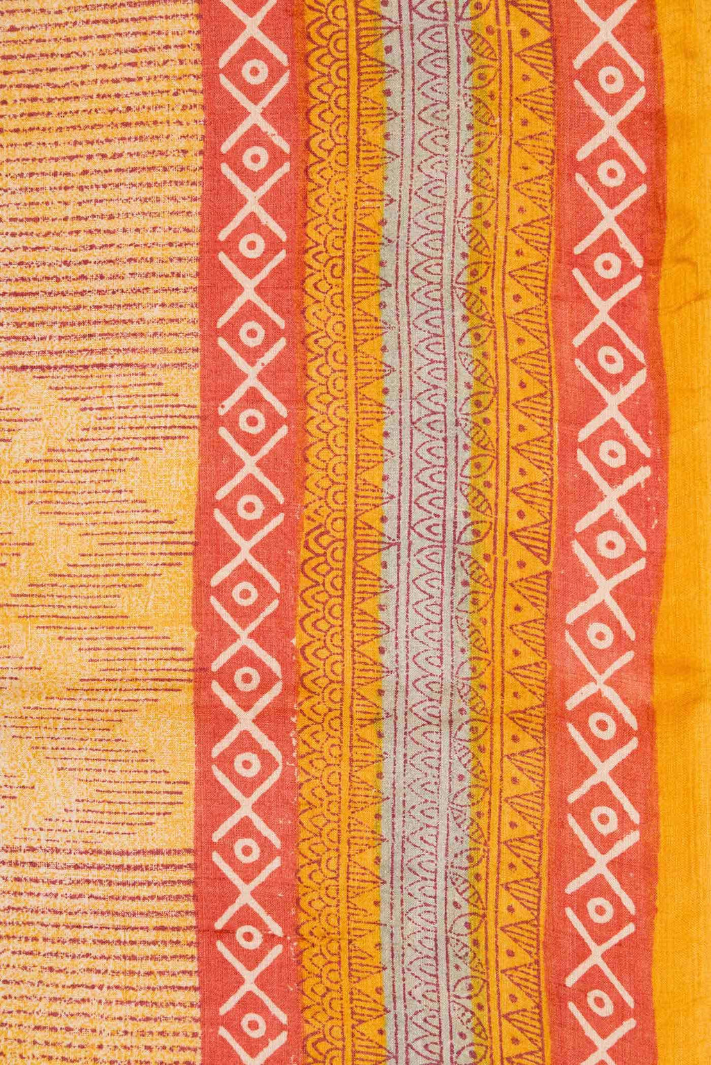 Mustard Tussar Silk Saree