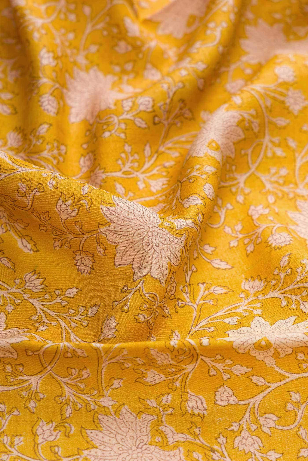 Mustard Tussar Silk Saree