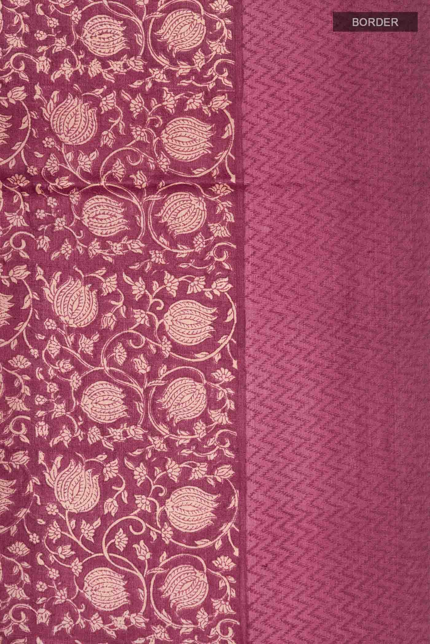 Maroon Tussar Silk Saree