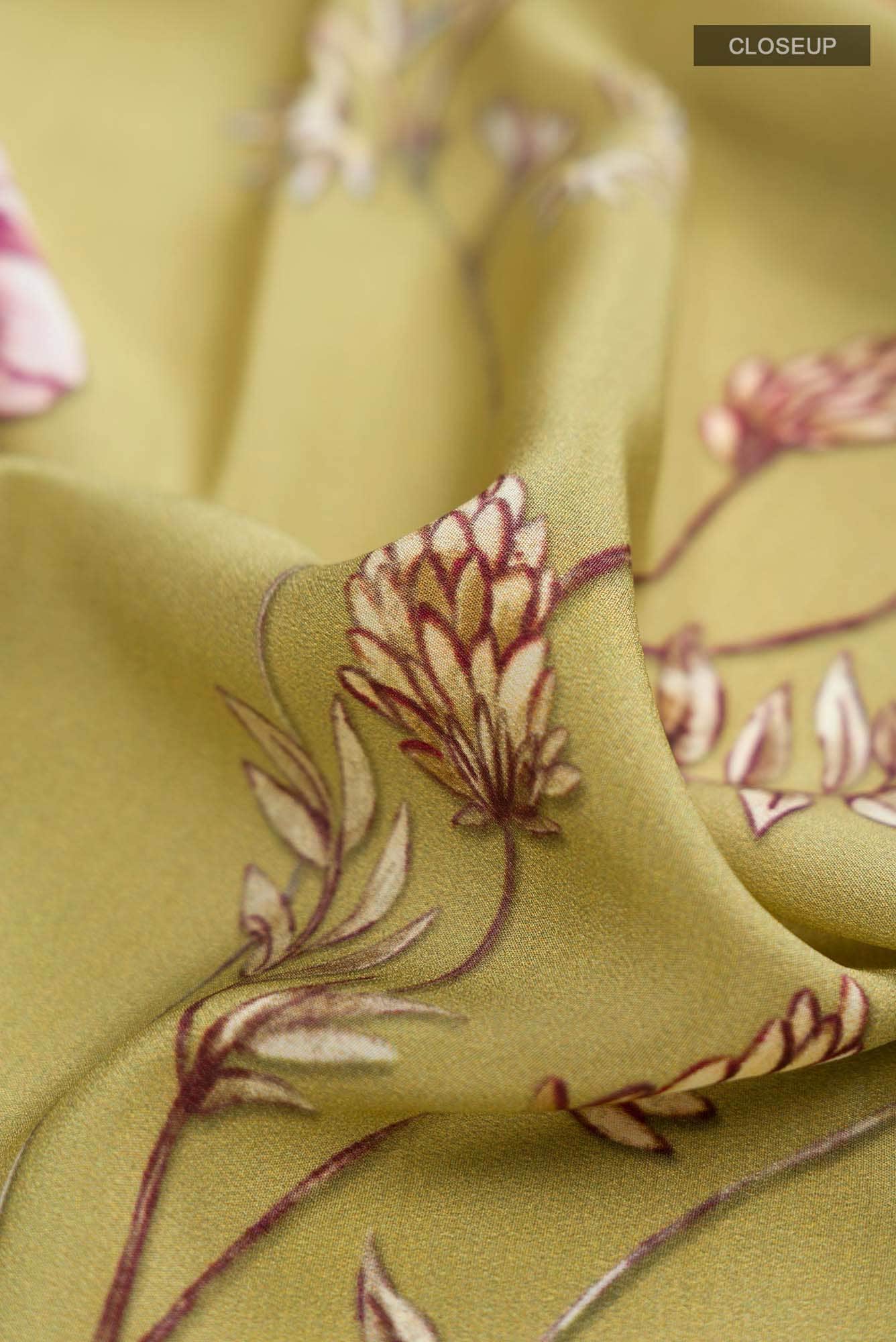 Green Mysore Crepe Saree
