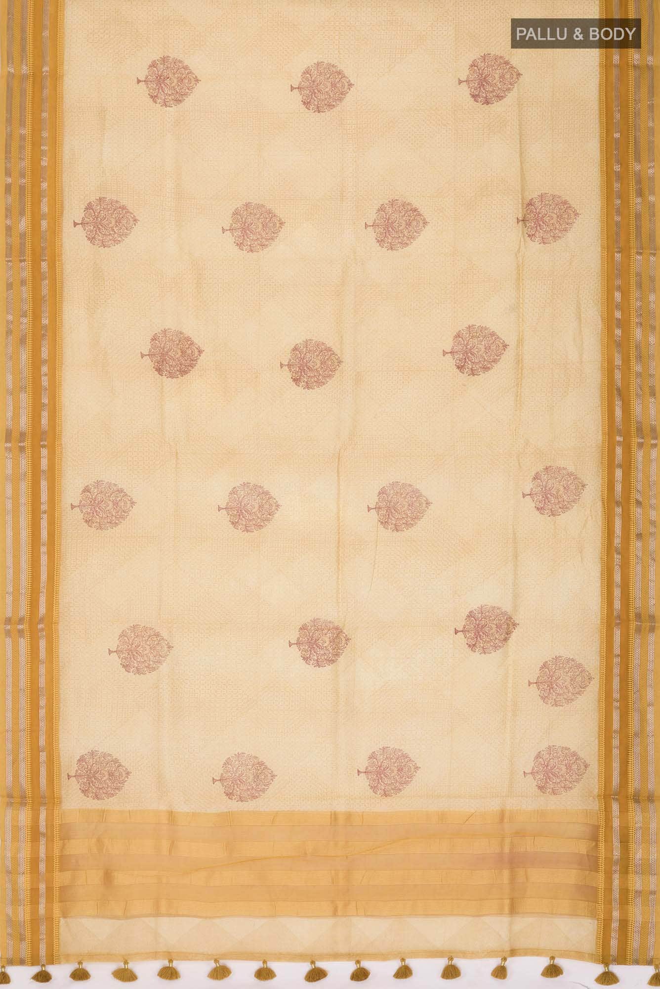 Yellow Maheshwari Silk Cotton Saree