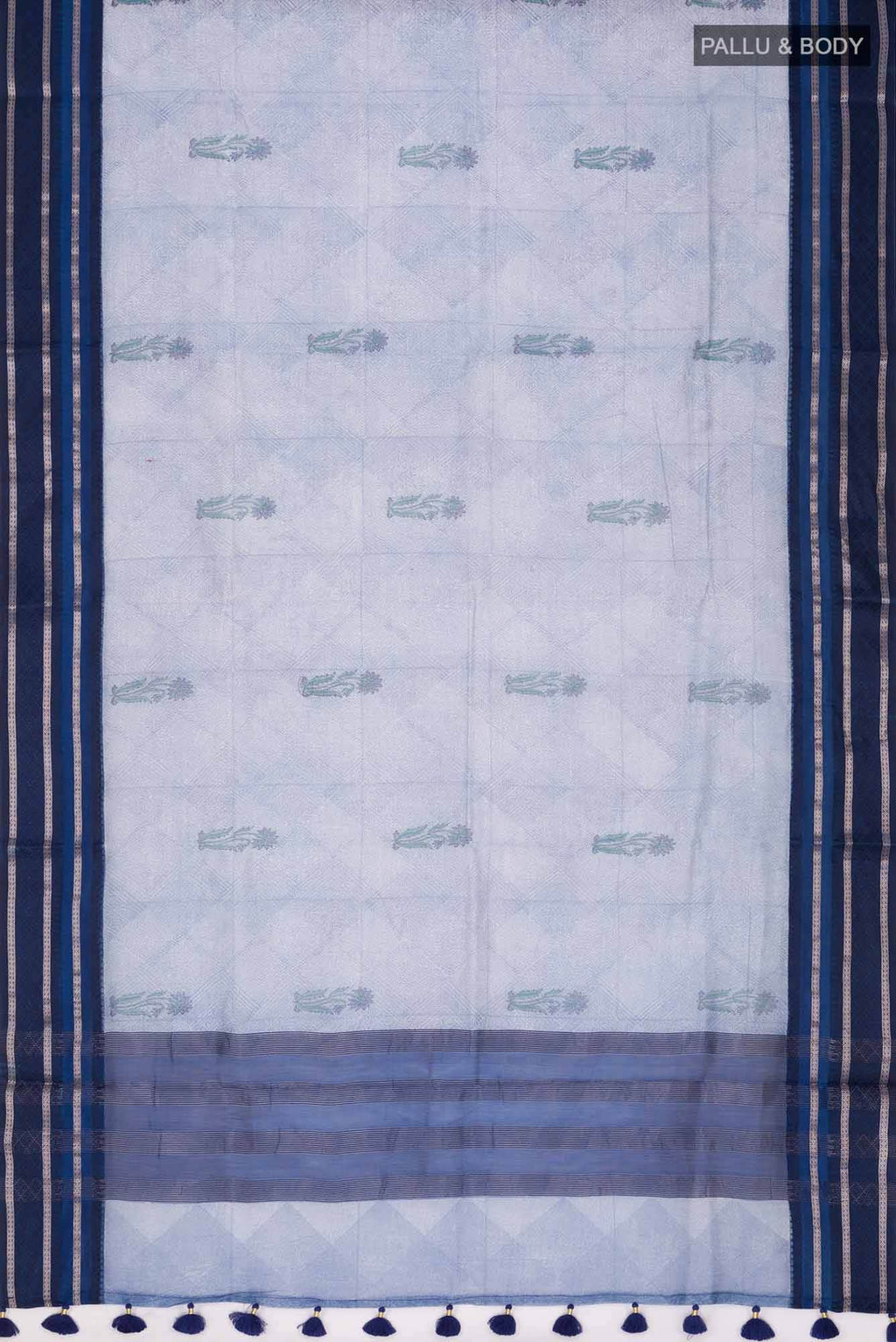 Blue Maheshwari Silk Cotton Saree