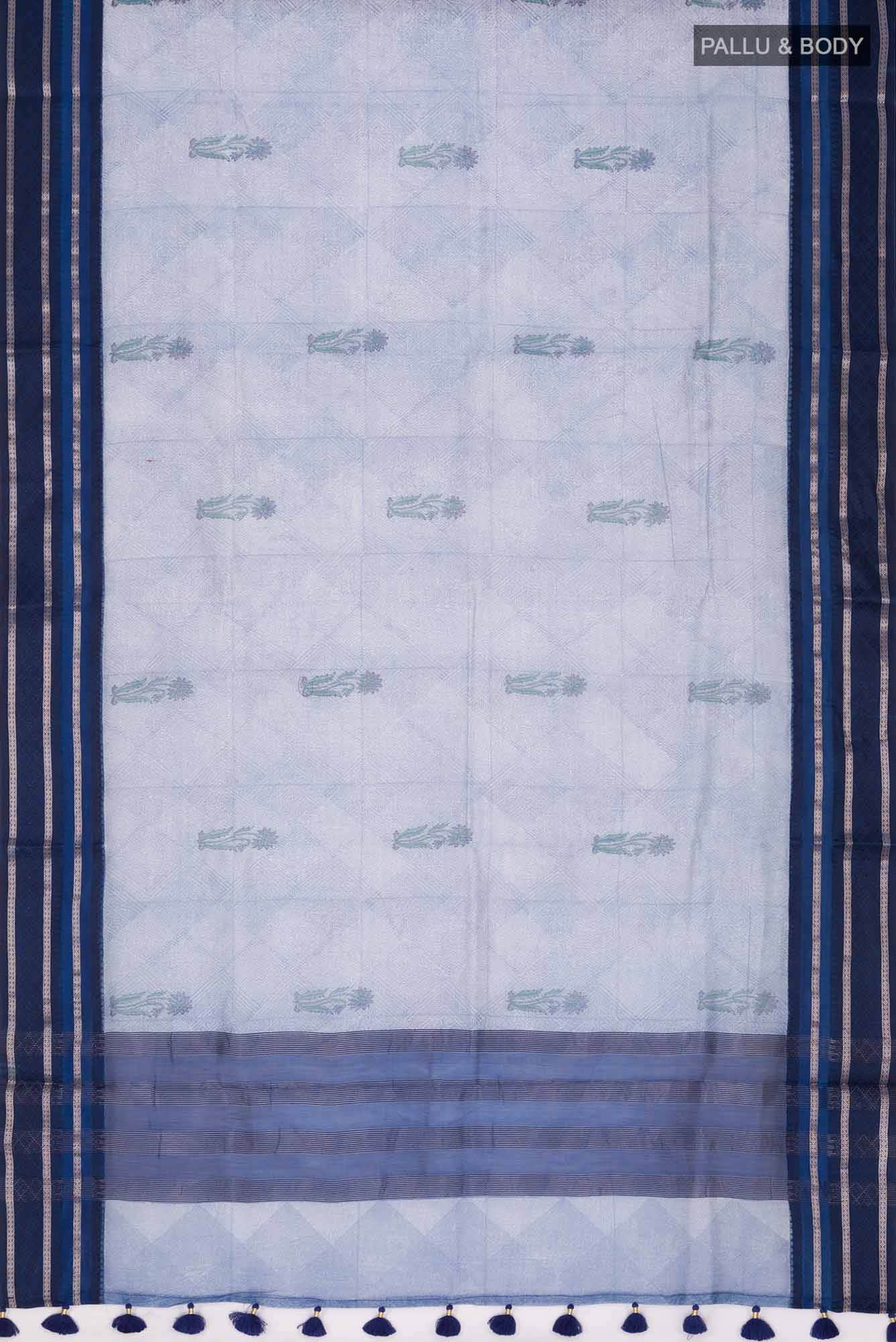Blue Maheshwari Silk Cotton Saree