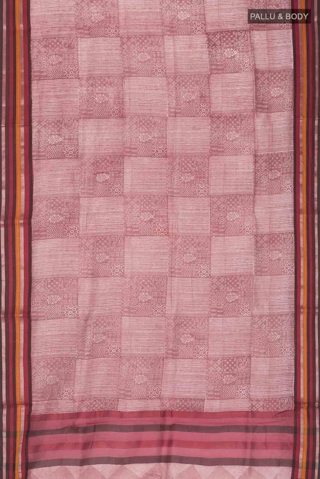Maroon Chanderi Silk Cotton Saree