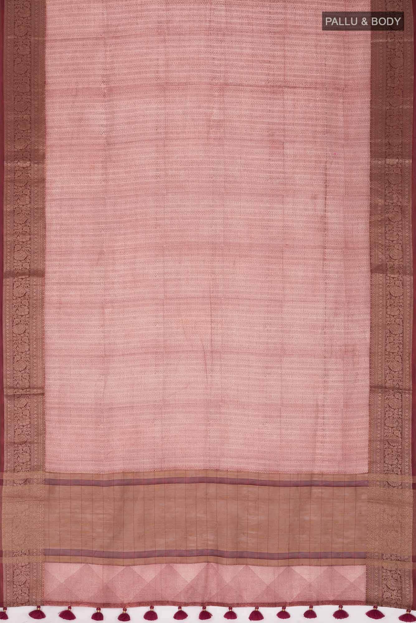 Rust Maheshwari Silk Cotton Saree
