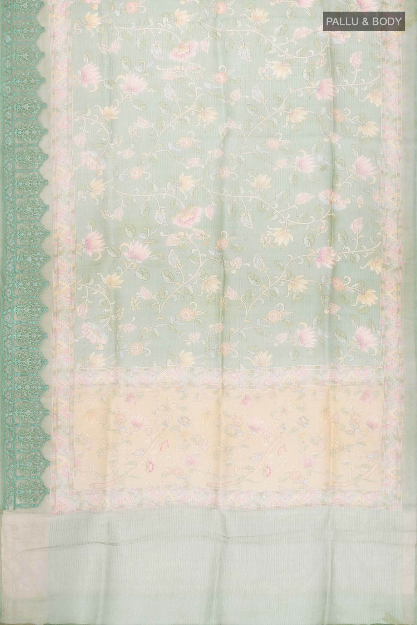 Green Organza Silk Saree