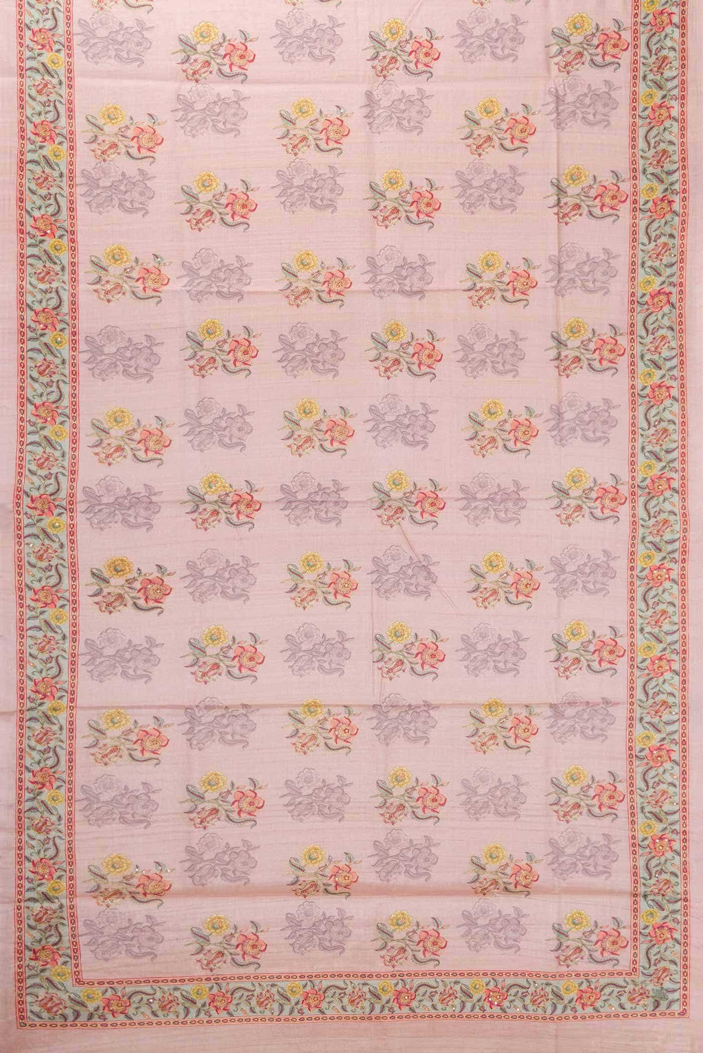 Pink Dual Tone Tussar Silk Saree