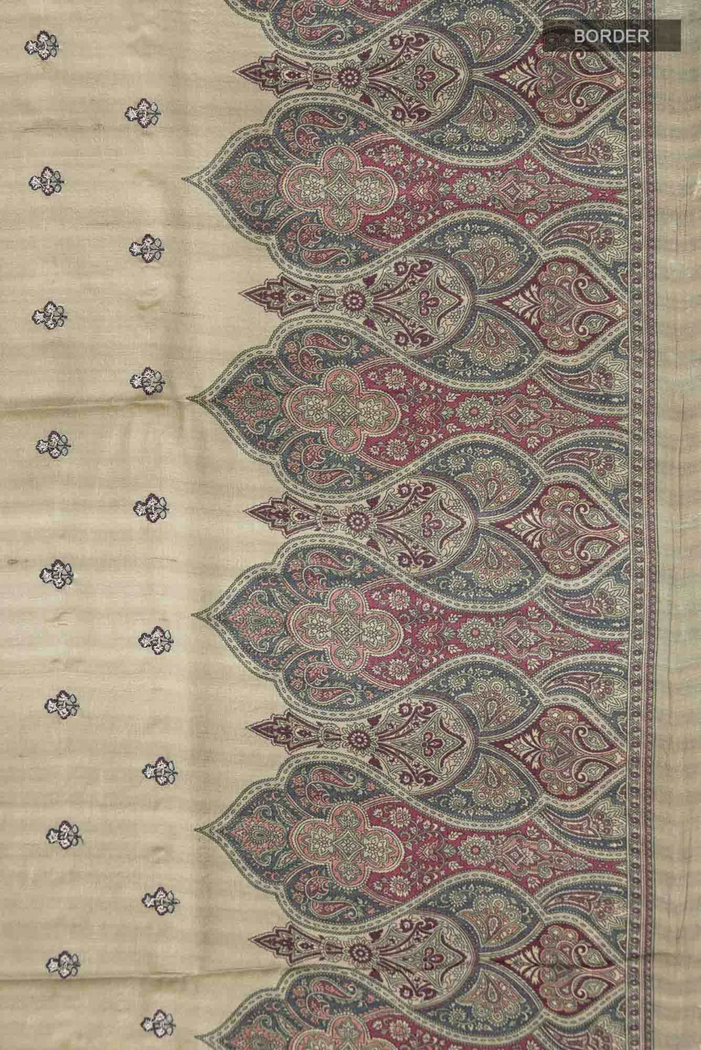 Sage Green Bhagalpuri Tussar Silk Saree