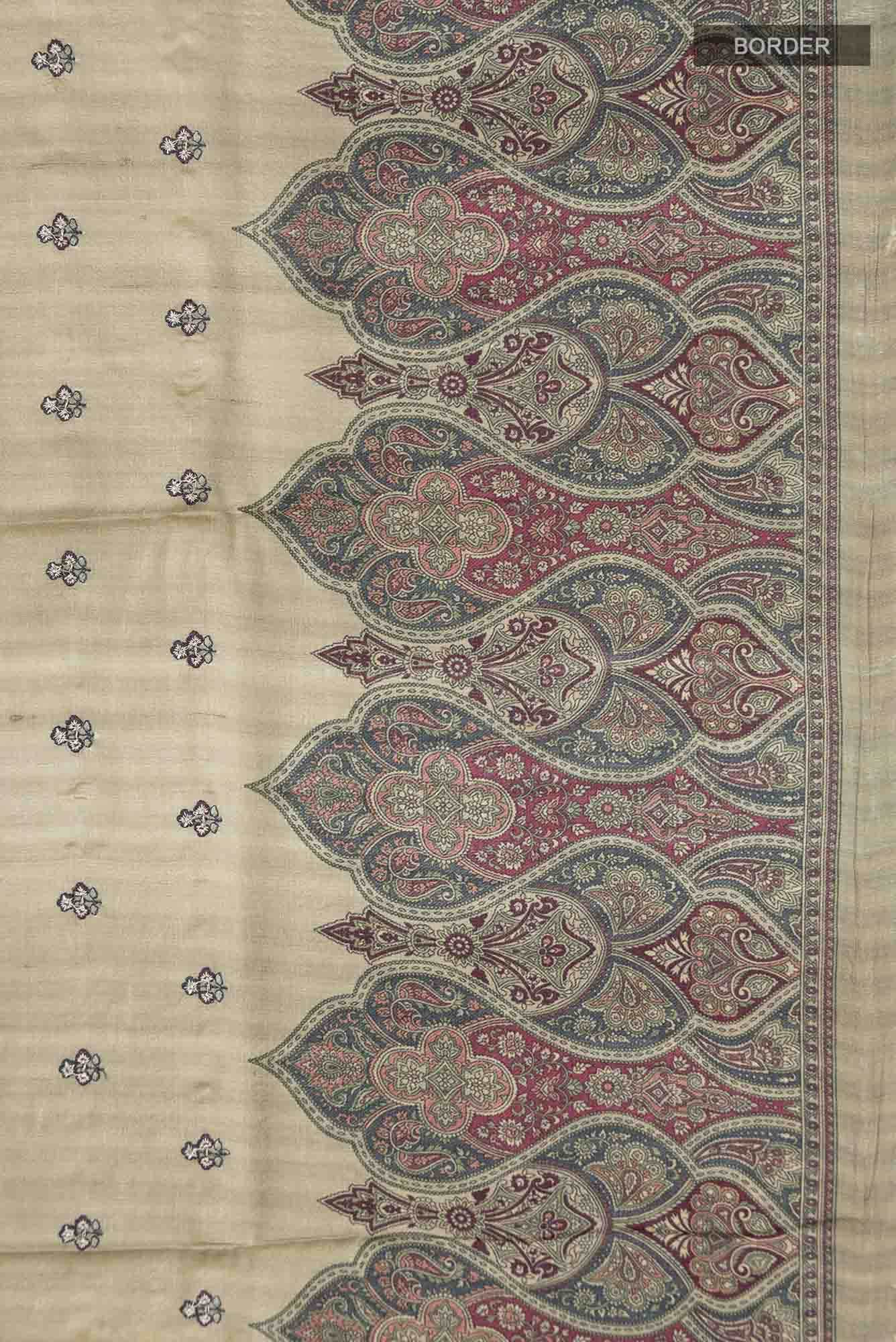 Sage Green Bhagalpuri Tussar Silk Saree