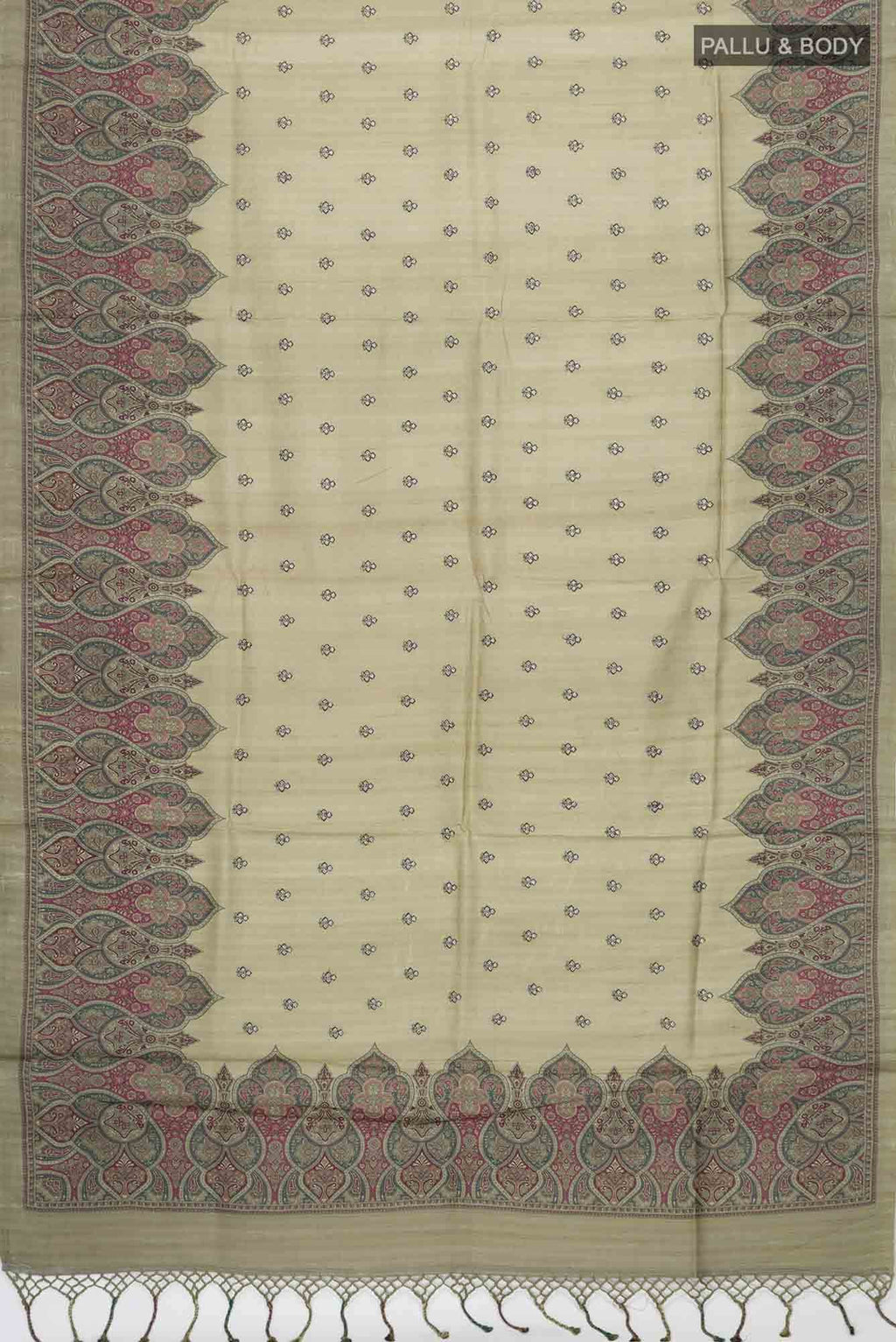 Sage Green Bhagalpuri Tussar Silk Saree