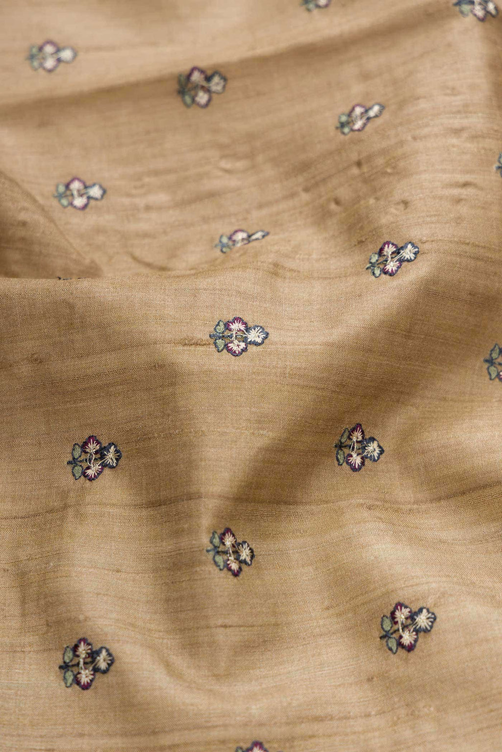 Dark Beige Tussar Silk Saree