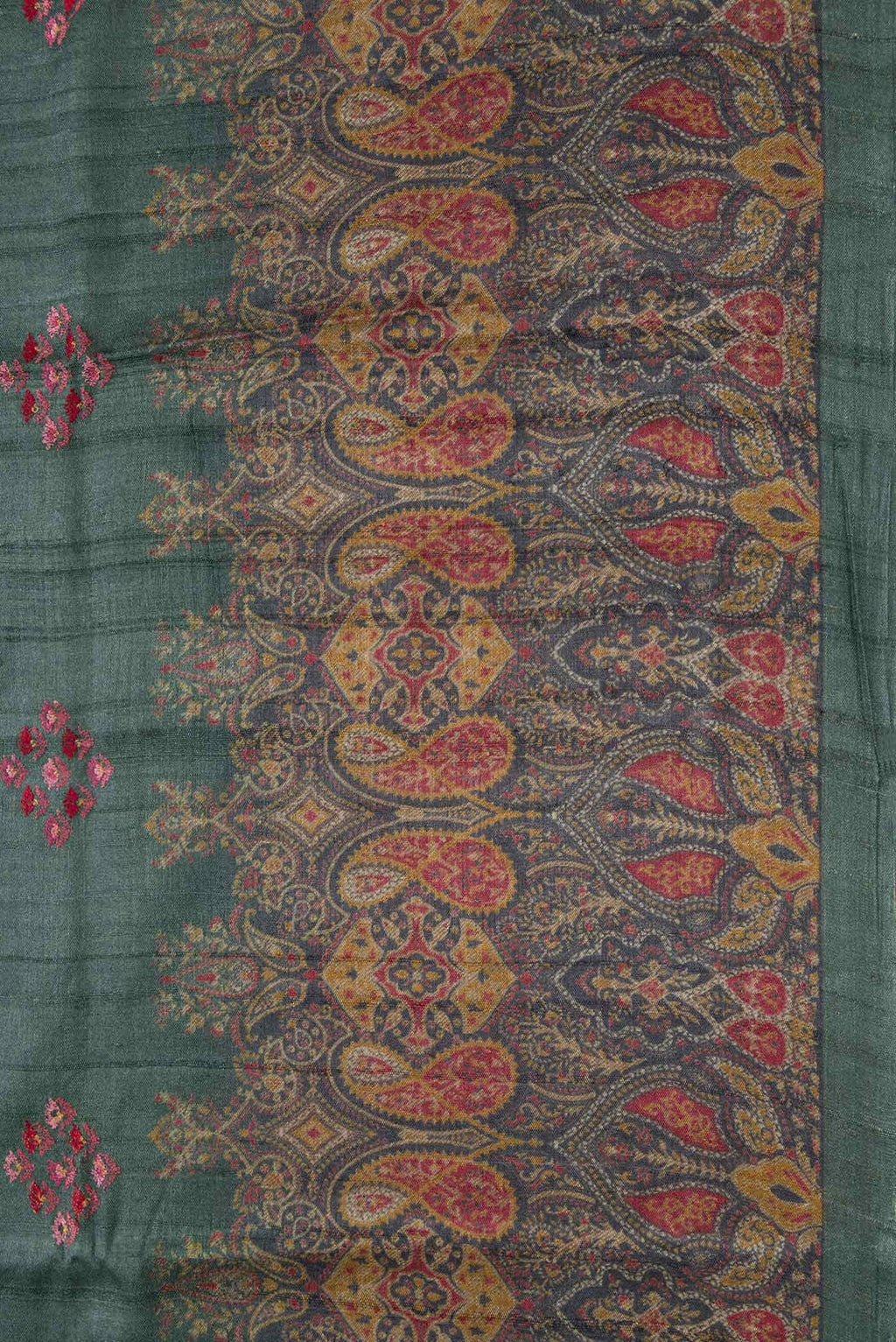 Davys Grey Tussar Silk Saree