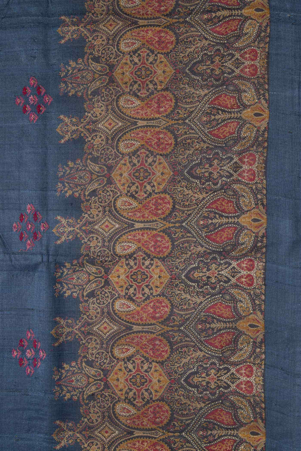 Blue Tussar Silk Saree