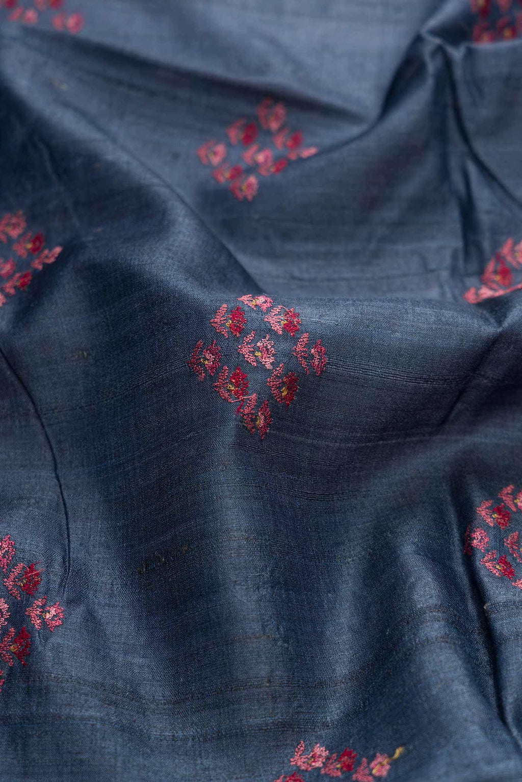Blue Tussar Silk Saree