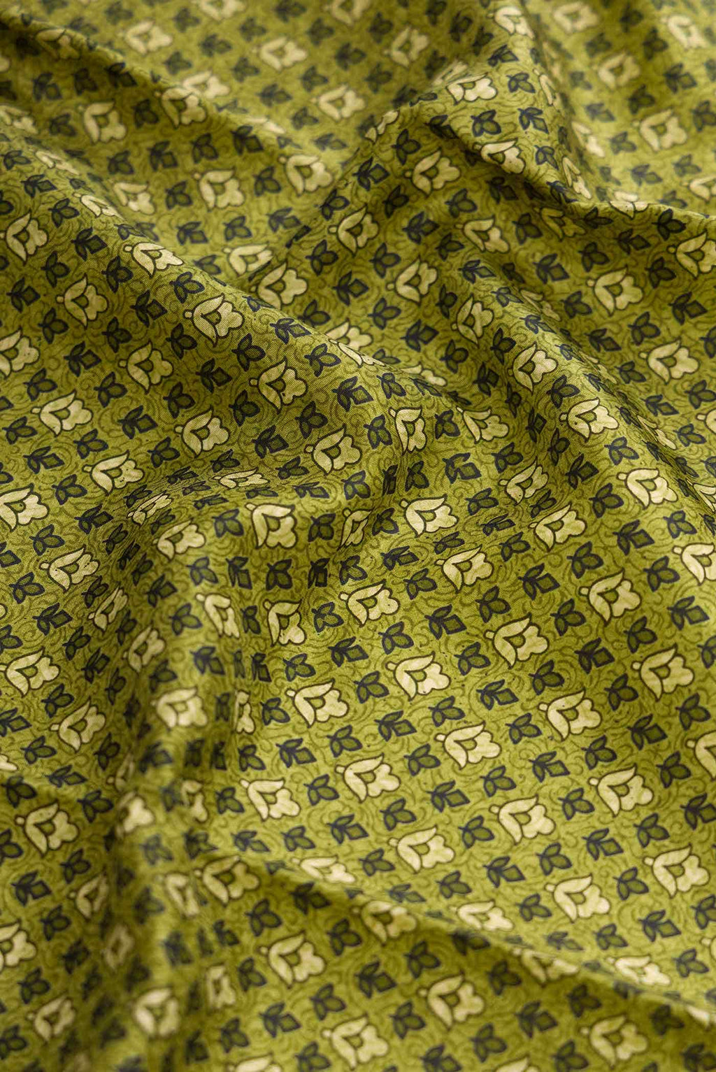 Green Dual Tone Printed Silk Saree