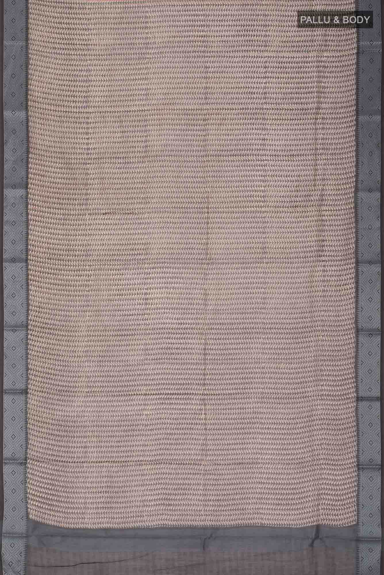 Black Chanderi Silk Cotton Saree