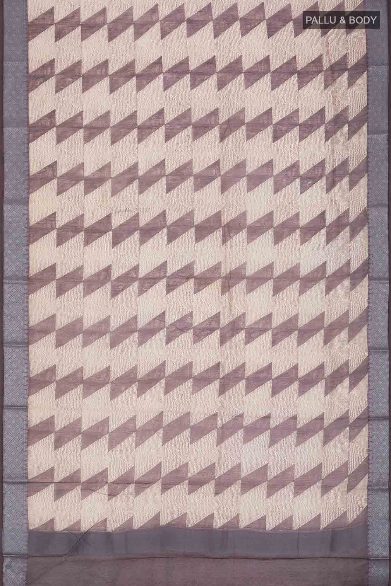 Purple Chanderi Silk Cotton Saree