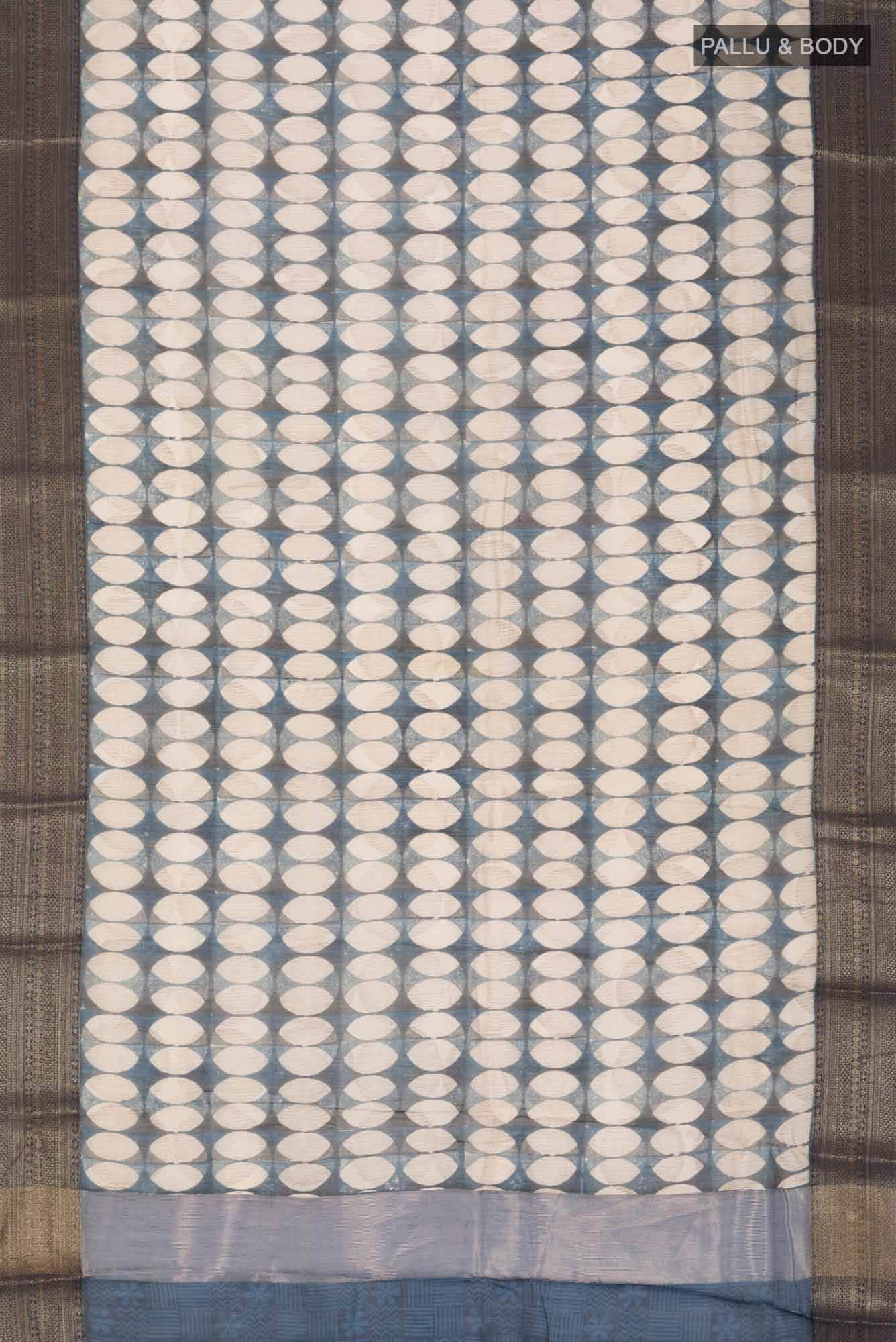 Blue Chanderi Silk Cotton Saree