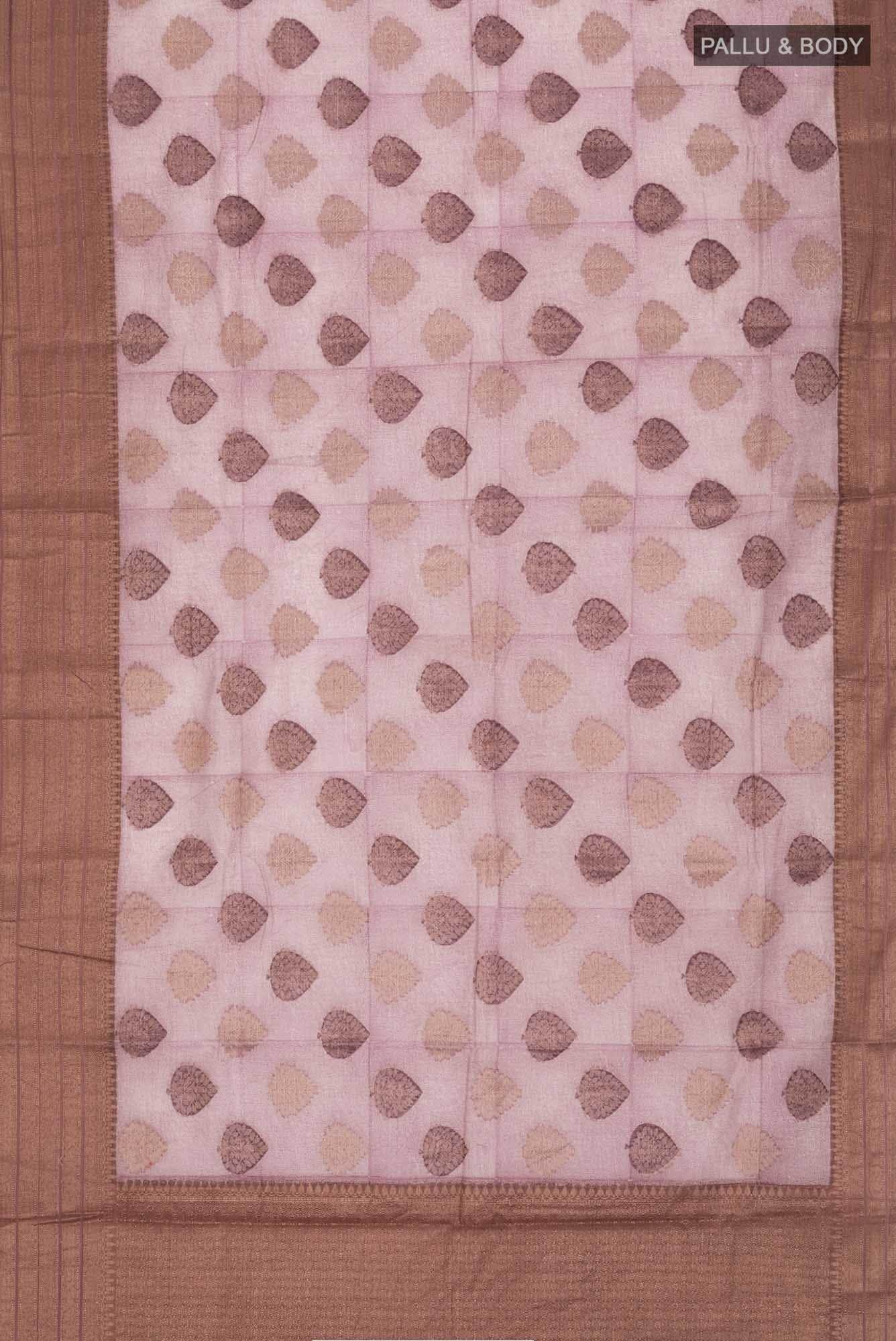 Brown Chanderi Silk Cotton Saree