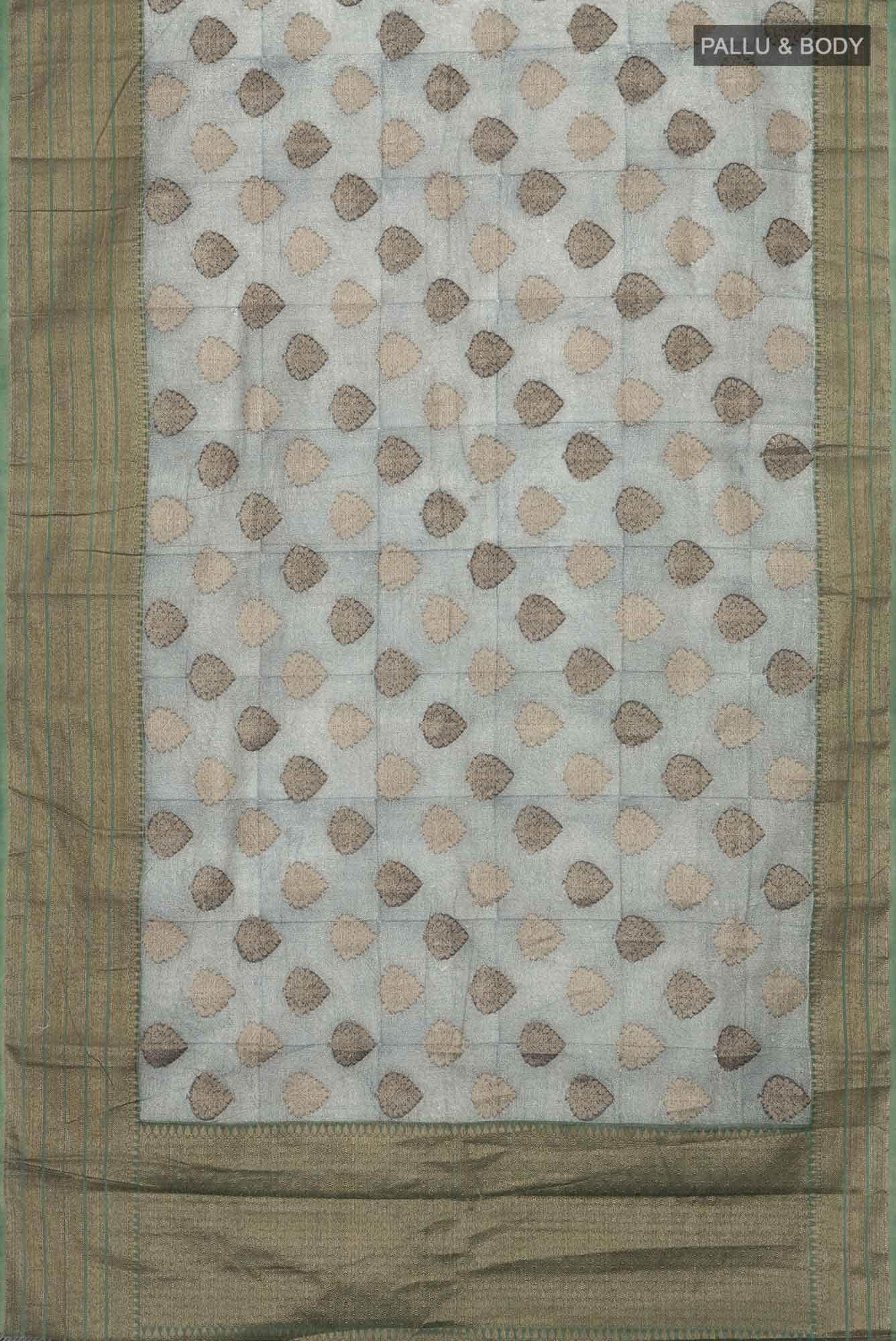 Grey Silk Cotton Saree