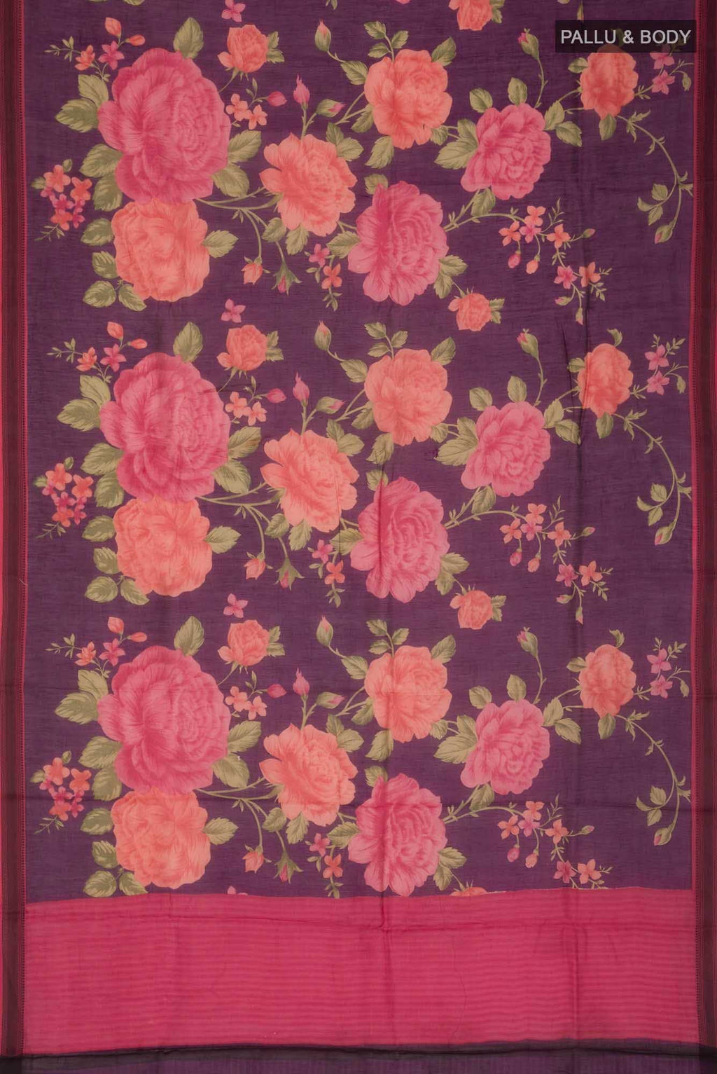 Purple Chanderi Silk Cotton Saree