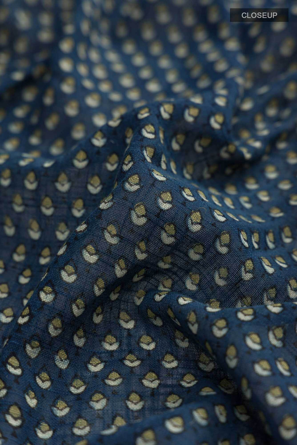Indigo Linen Cotton Saree